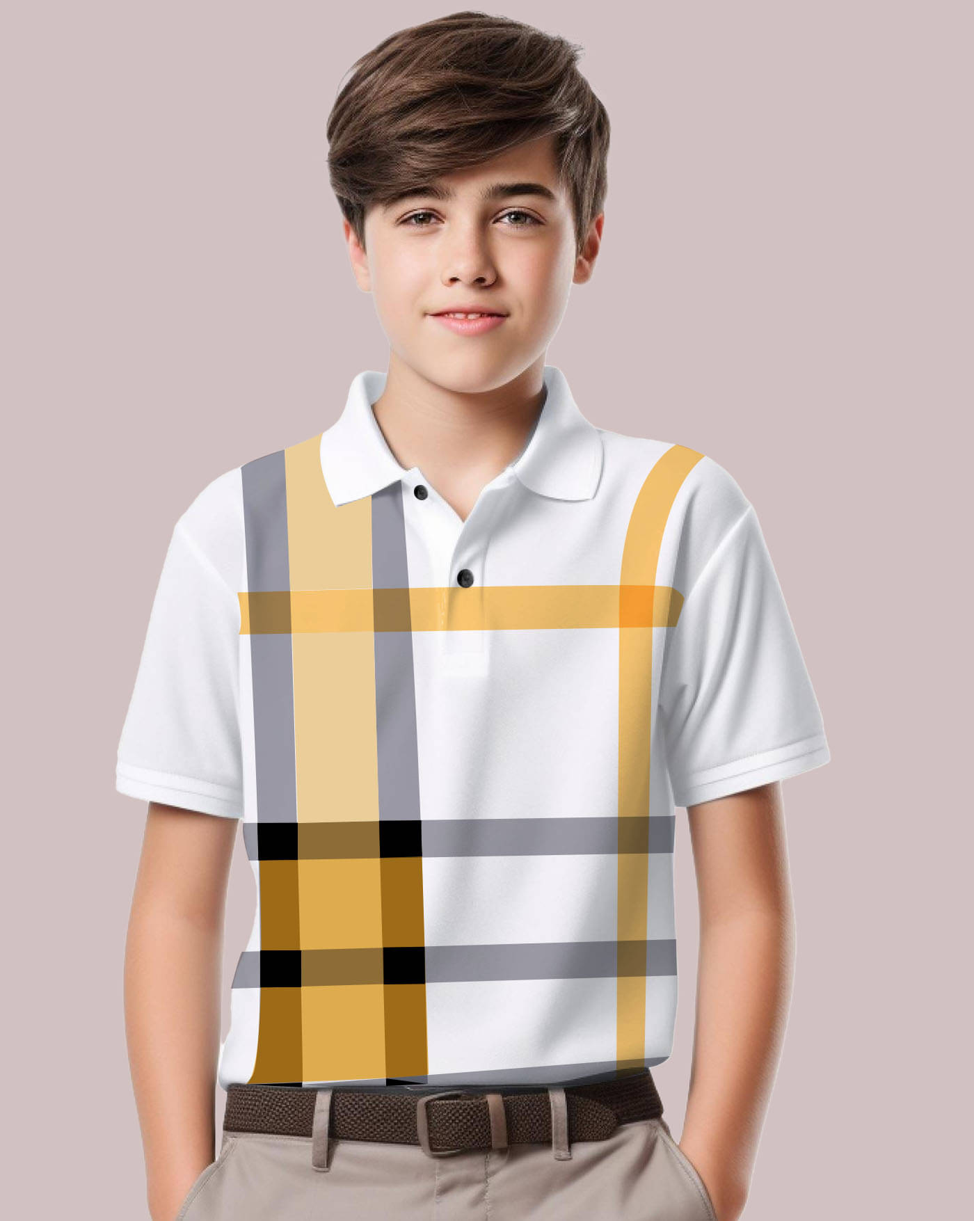     			ENITOR Pack of 1 Boys & Girls Cotton Blend Polo T-Shirt ( Mustard )