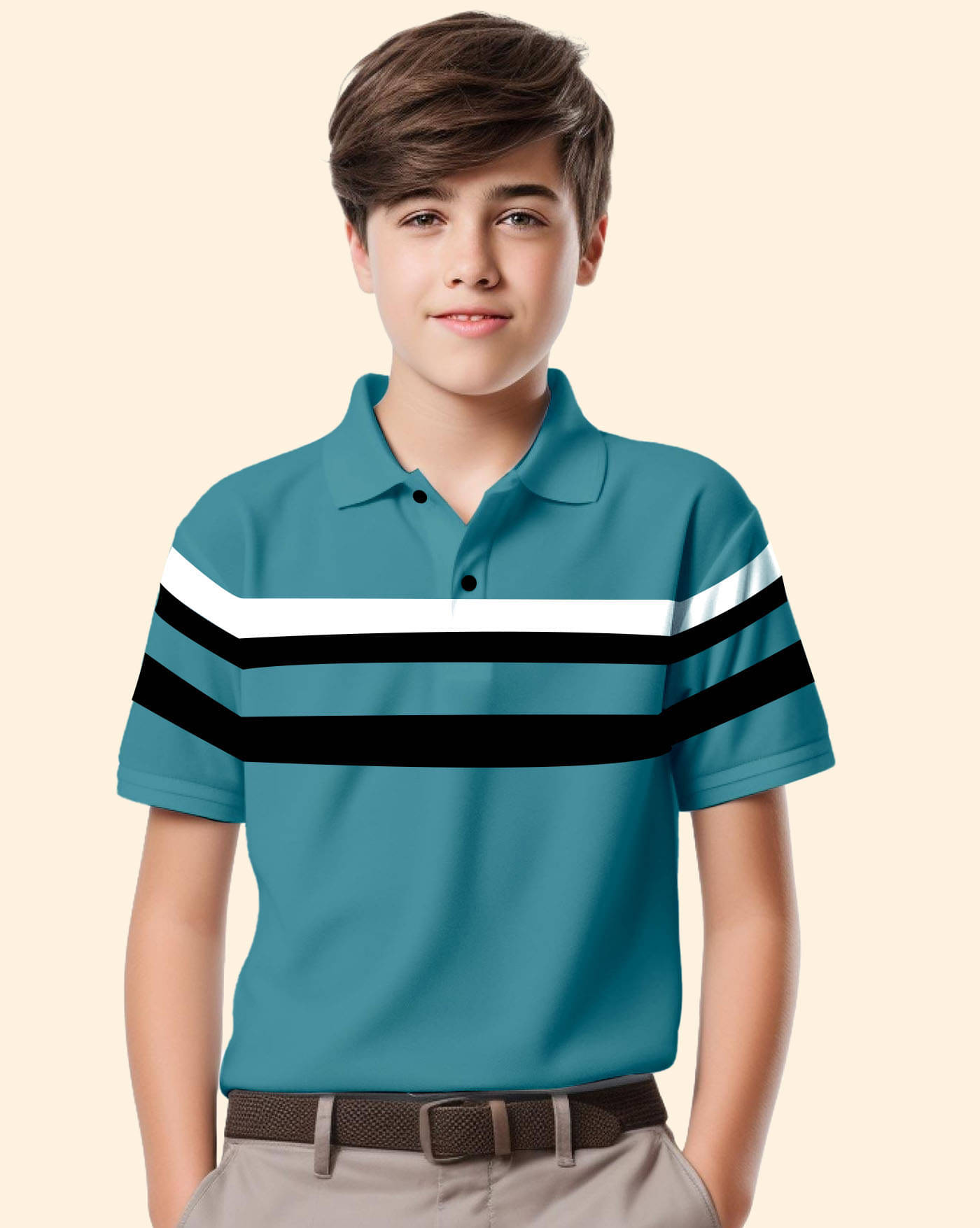     			ENITOR Pack of 1 Boys & Girls Cotton Blend Polo T-Shirt ( Teal )