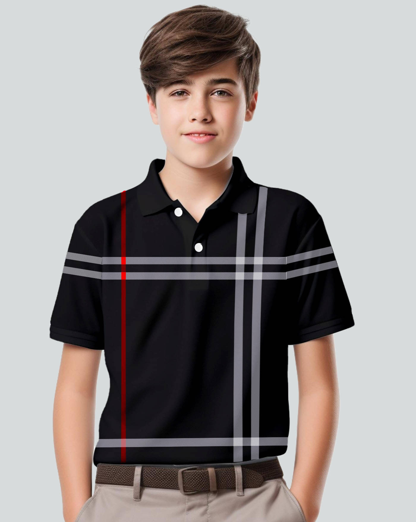     			ENITOR Pack of 1 Boys & Girls Cotton Blend Polo T-Shirt ( Black )