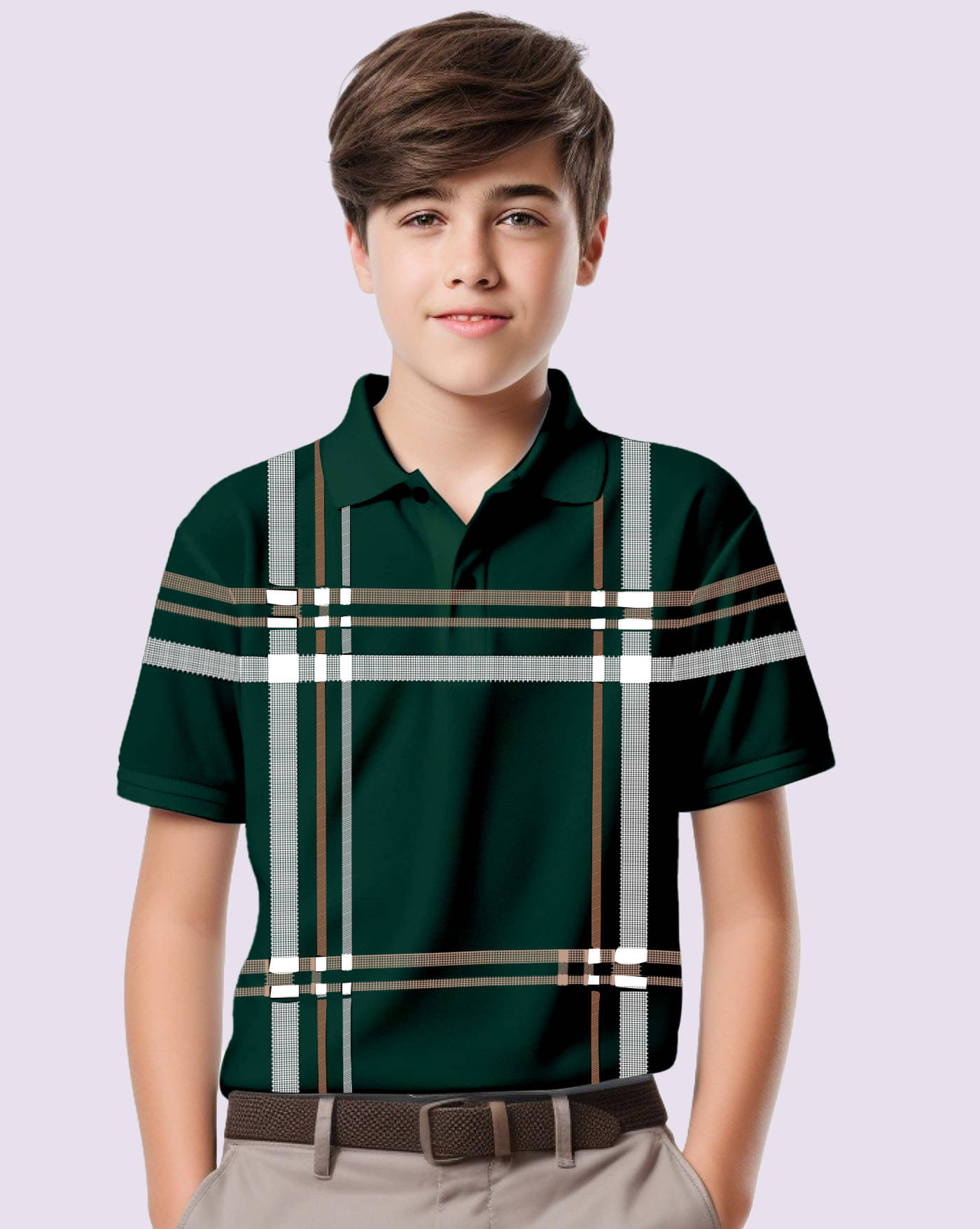     			ENITOR Pack of 1 Boys & Girls Cotton Blend Polo T-Shirt ( Green )