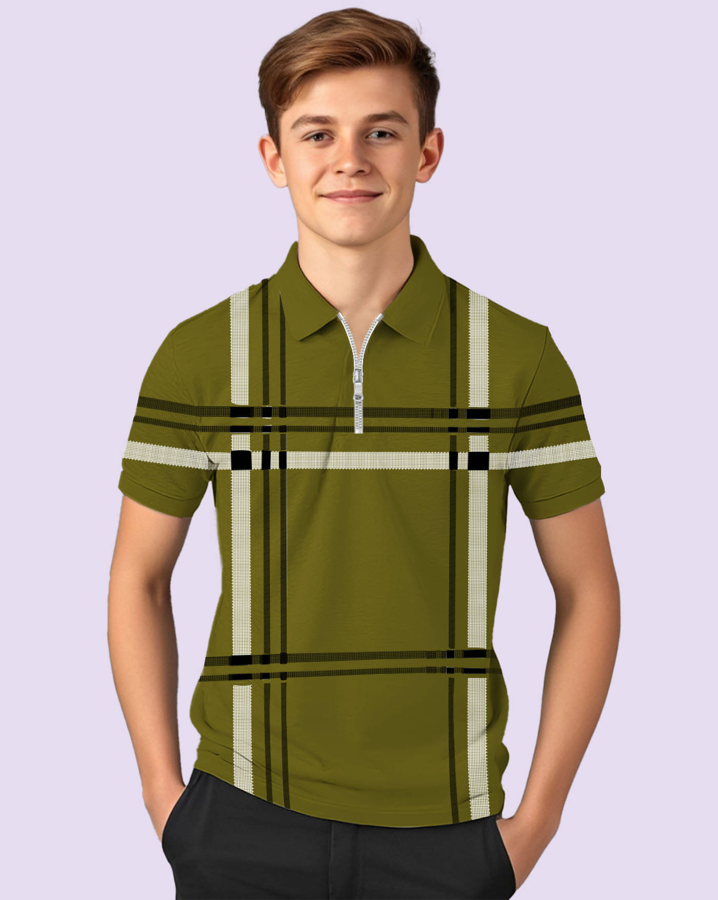     			ENITOR Pack of 1 Boys & Girls Cotton Blend Polo T-Shirt ( Green )