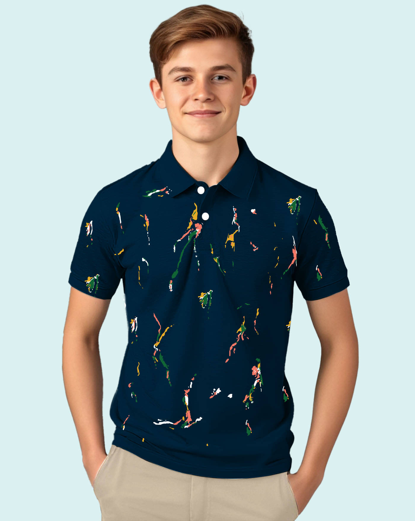     			ENITOR Pack of 1 Boys & Girls Cotton Blend Polo T-Shirt ( Blue )