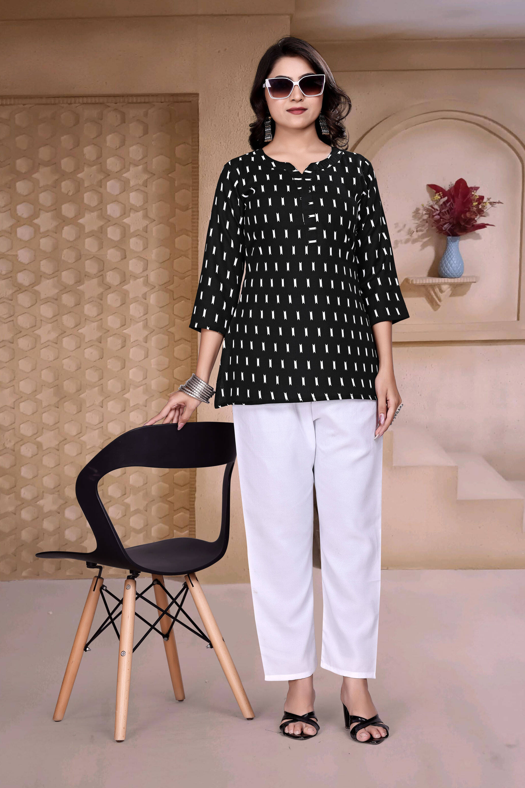    			Fashionfricks Women's Polyester Regular Top ( Multicolor )