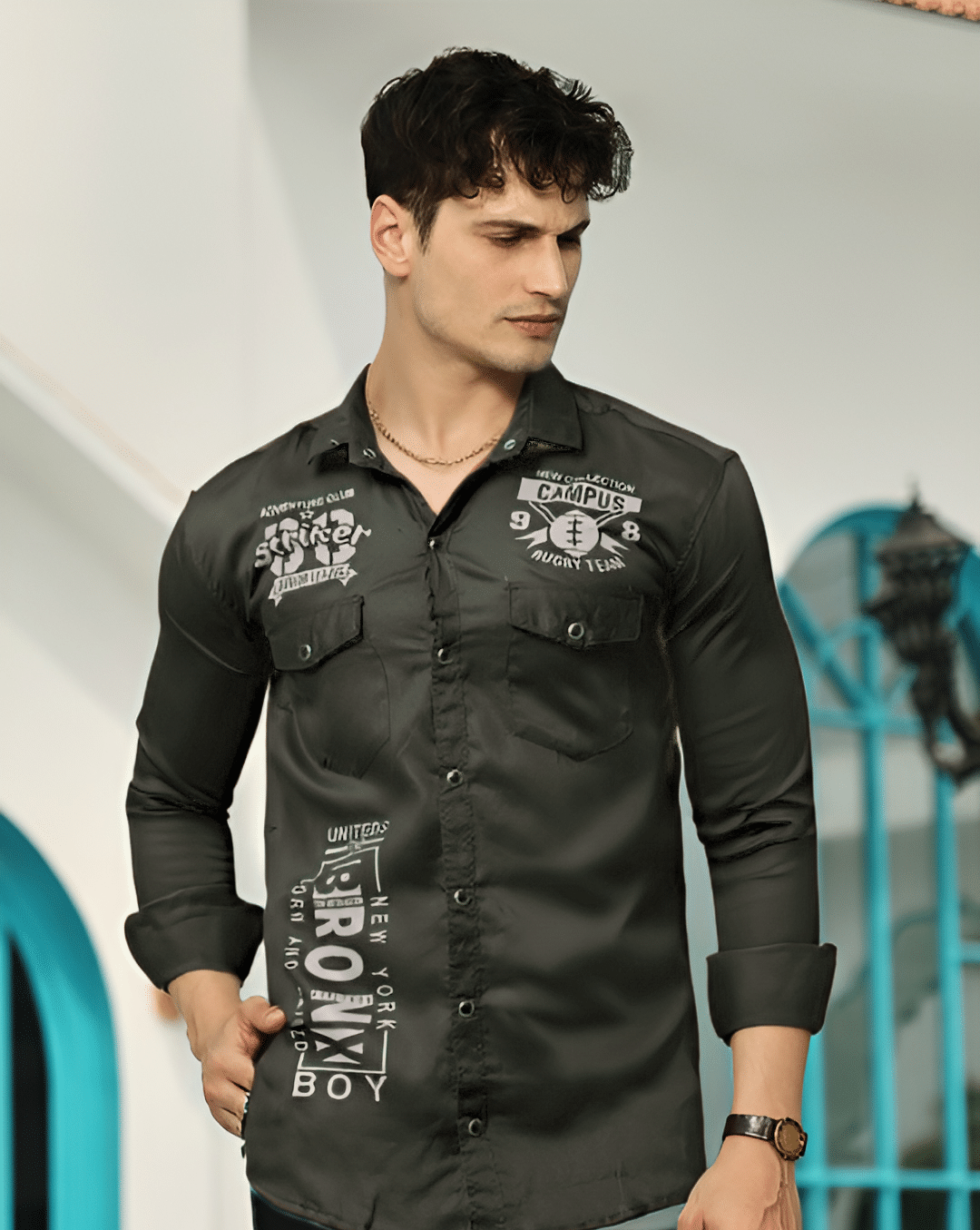 NEW-18 Cotton Blend Regular Fit Printed Full Sleeves Men's Casual Shirt - Green ( Pack of 1 ) NEW-18 Cotton Blend Regular Fit Printed Full Sleeves Men's Casual Shirt - Green ( Pack of 1 )