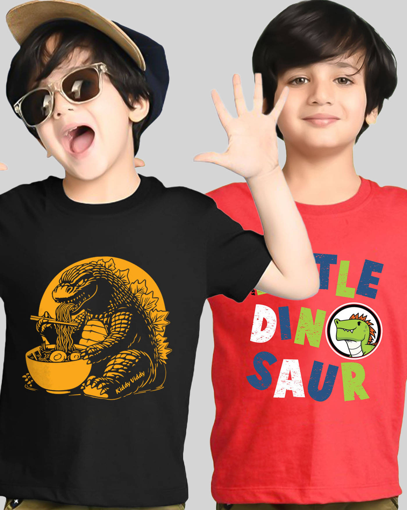     			AUSK Pack of 2 Boys Cotton Blend T-Shirt ( Red )