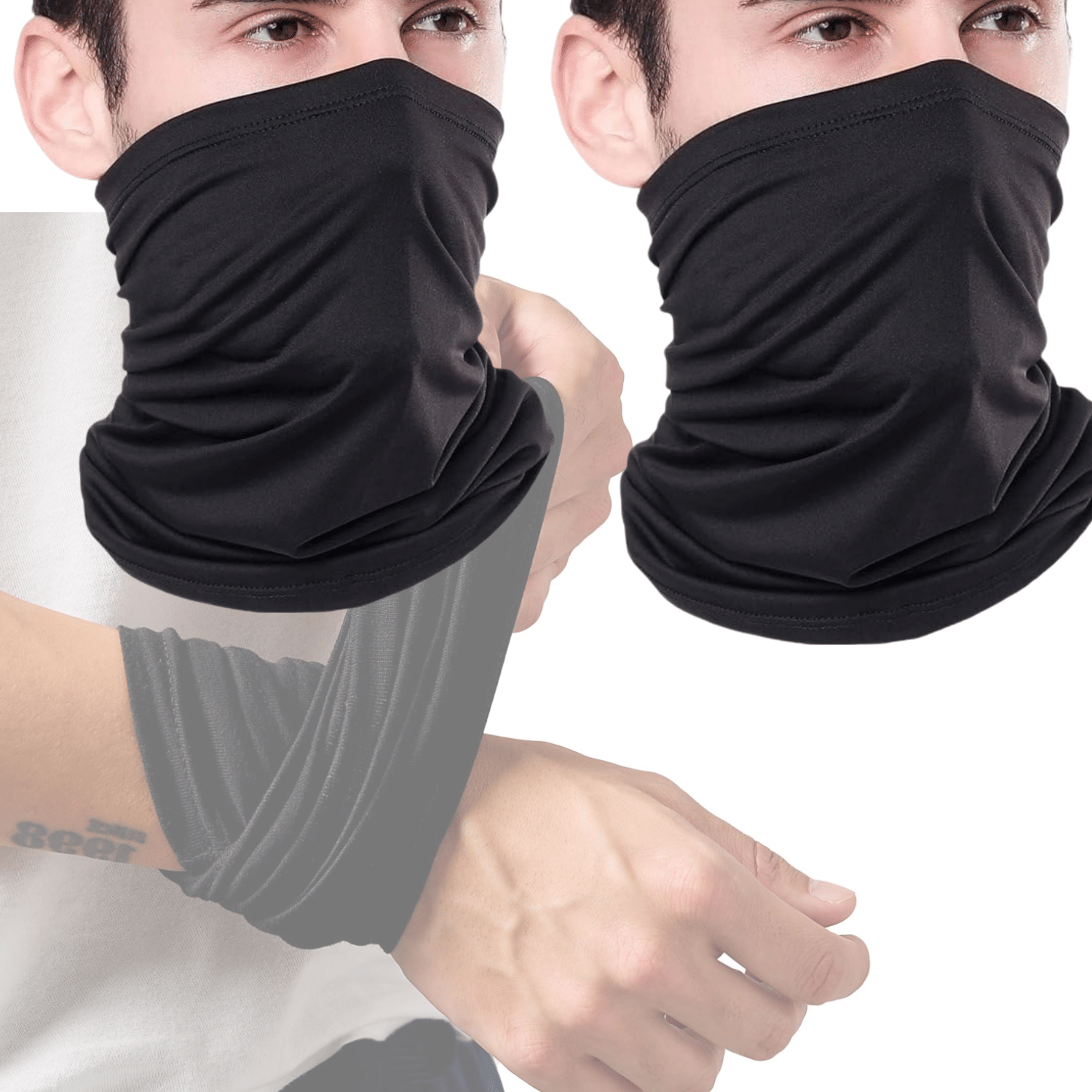Aksmit ( Pack Of 2 ) Bandana for Men & Women | Super Soft | Odour-free & Breathable | Durable & Multipurpose Bandana