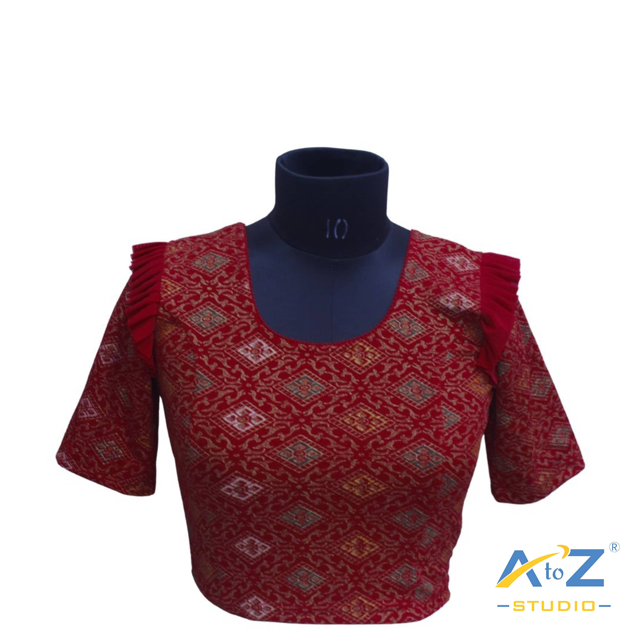 AtoZ Studio Red Readymade without Pad Polyester Women's Blouse ( Pack of 1 ) AtoZ Studio Red Readymade without Pad Polyester Women's Blouse ( Pack of 1 )