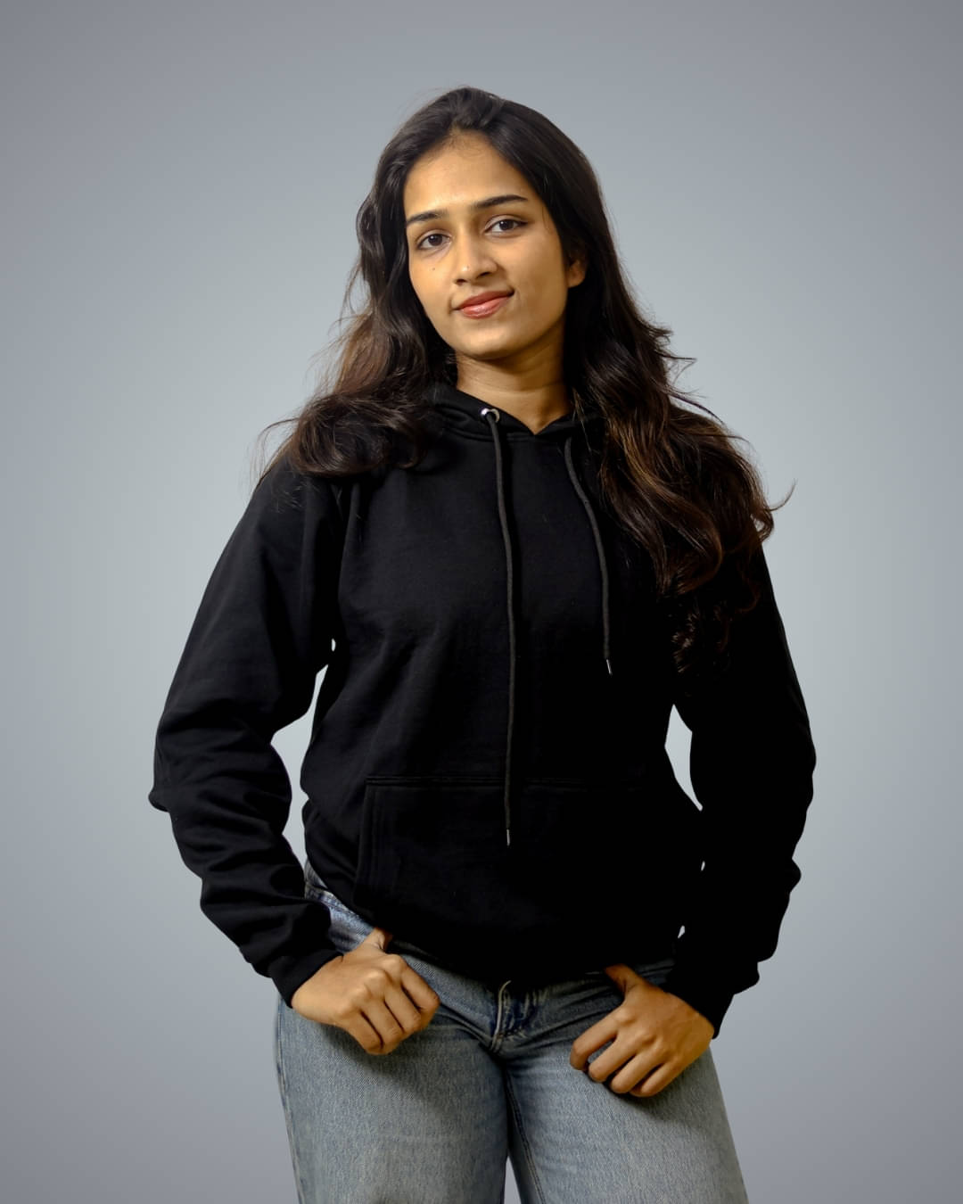 BlendCulture Cotton Blend Women's Hooded Sweatshirt ( Black ) BlendCulture Cotton Blend Women's Hooded Sweatshirt ( Black )