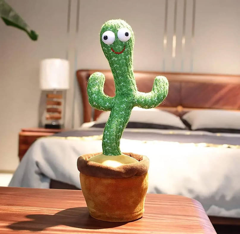     			Dancing Cactus Talking Toy, Rechargeable Toy, Wriggle & Singing Recording Repeat What Say Funny Education Toys for Babies Children Playing, Home Decorate Dancing Cactus Toy for Kids