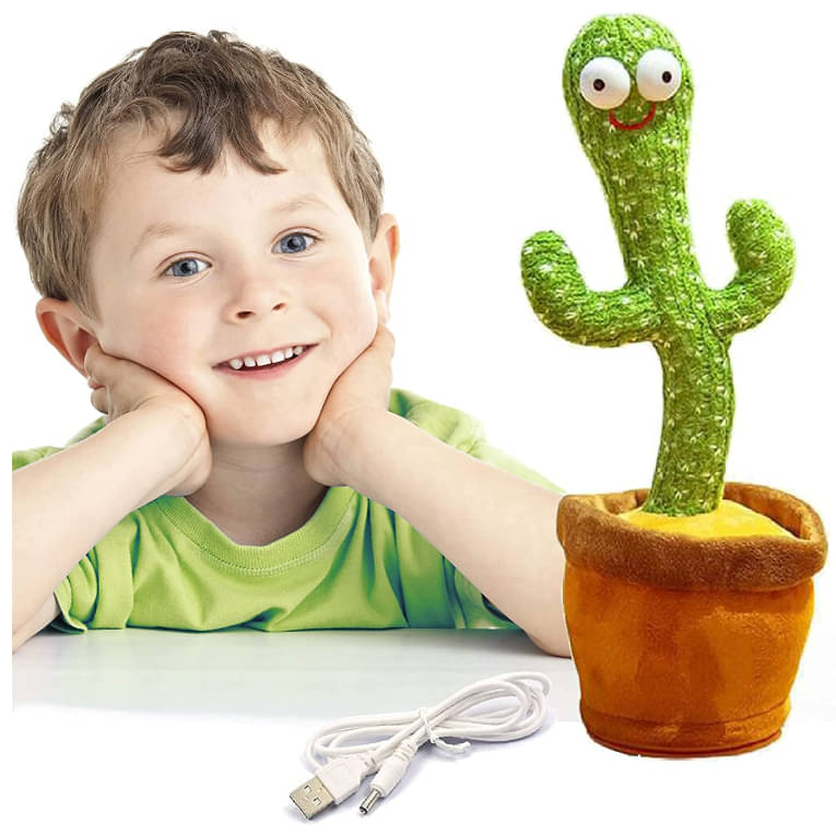     			Dancing Cactus Talking Toy, Rechargeable Toy, Wriggle & Singing Recording Repeat What Say Funny Education Toys for Babies Children Playing, Home Decorate Dancing Cactus Toy for Kids