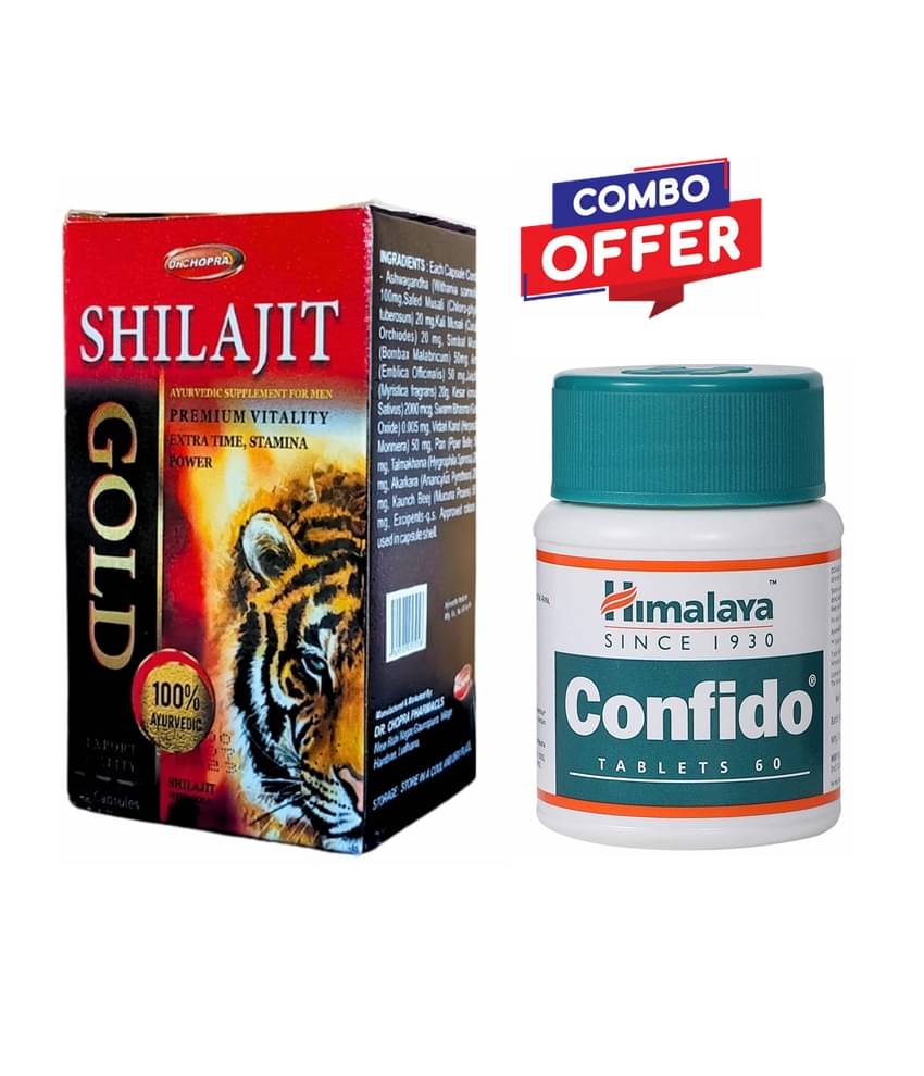     			Dr Chopra Shilajit Gold Capsule 30 no.s & Himalaya Confido Tablets 60 no.s Combo
