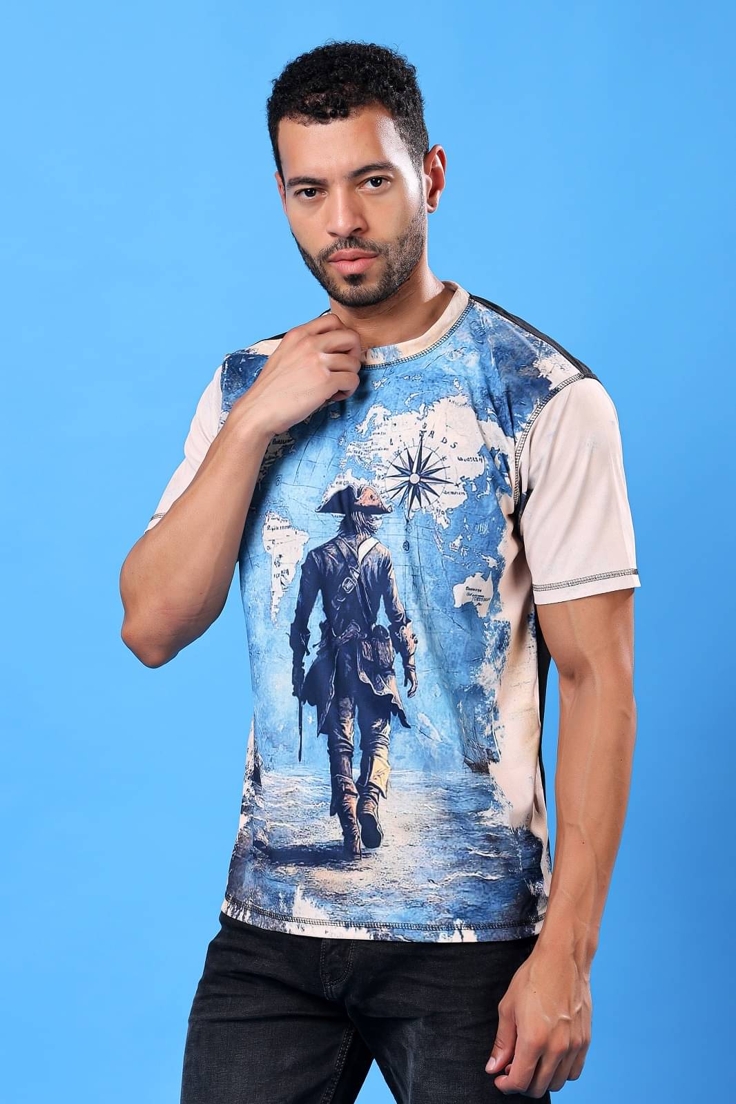 FLIRTY SOUL Men Polyester Regular Fit Printed T-Shirt ( Multicolor )     			FLIRTY SOUL Men Polyester Regular Fit Printed T-Shirt ( Multicolor )