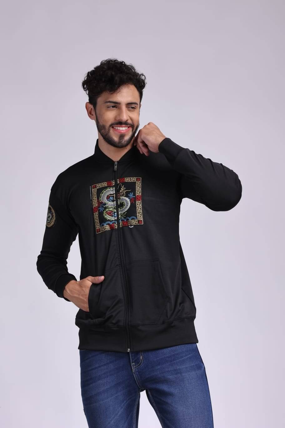     			FLIRTY SOUL Polyester Men's Casual Jacket - BLACK ( Pack of 1 )