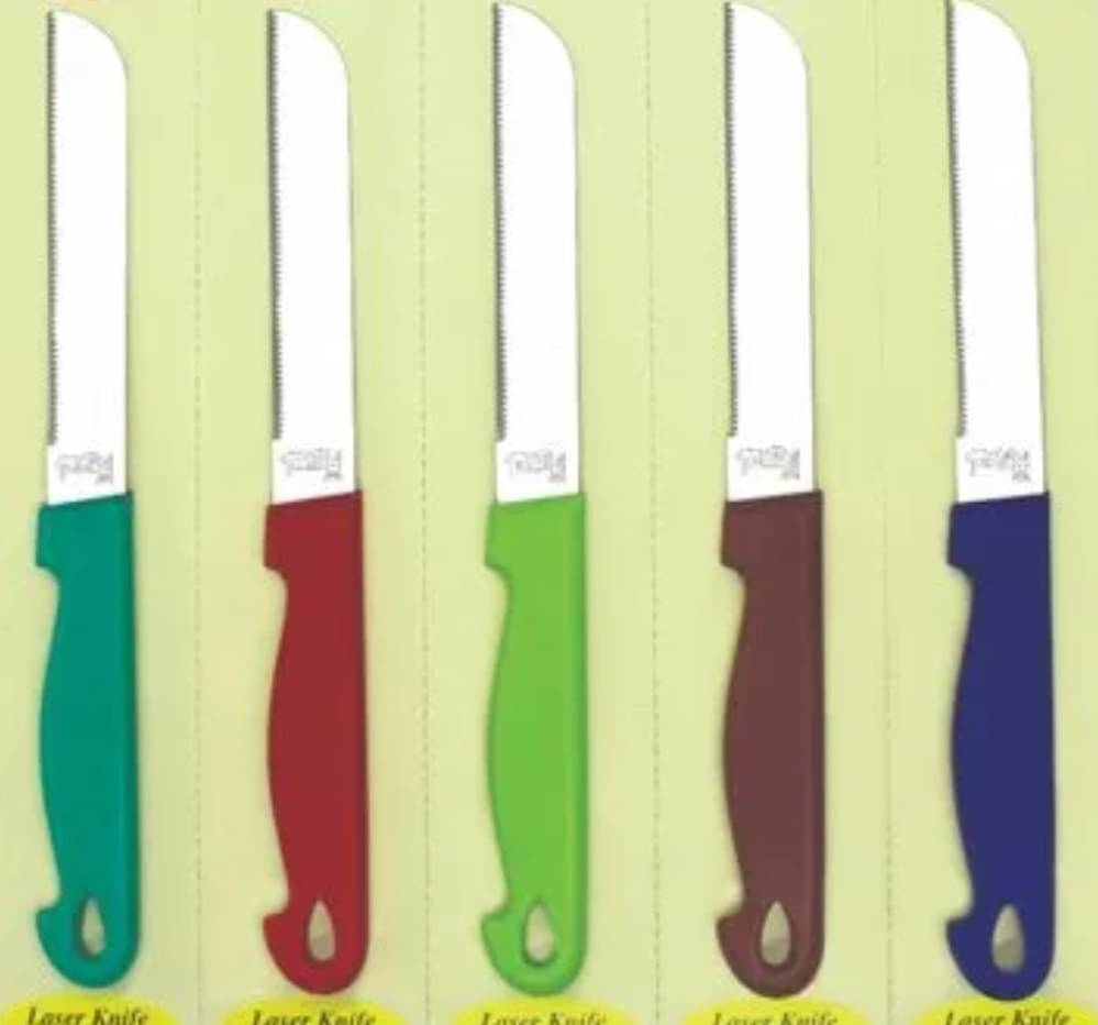     			FSN Stainless Steel Knife Set/Kitchen Cutter with Bushy Type and Perfect Grip Handle 8 inch - Pack of 5 (Multicolor)