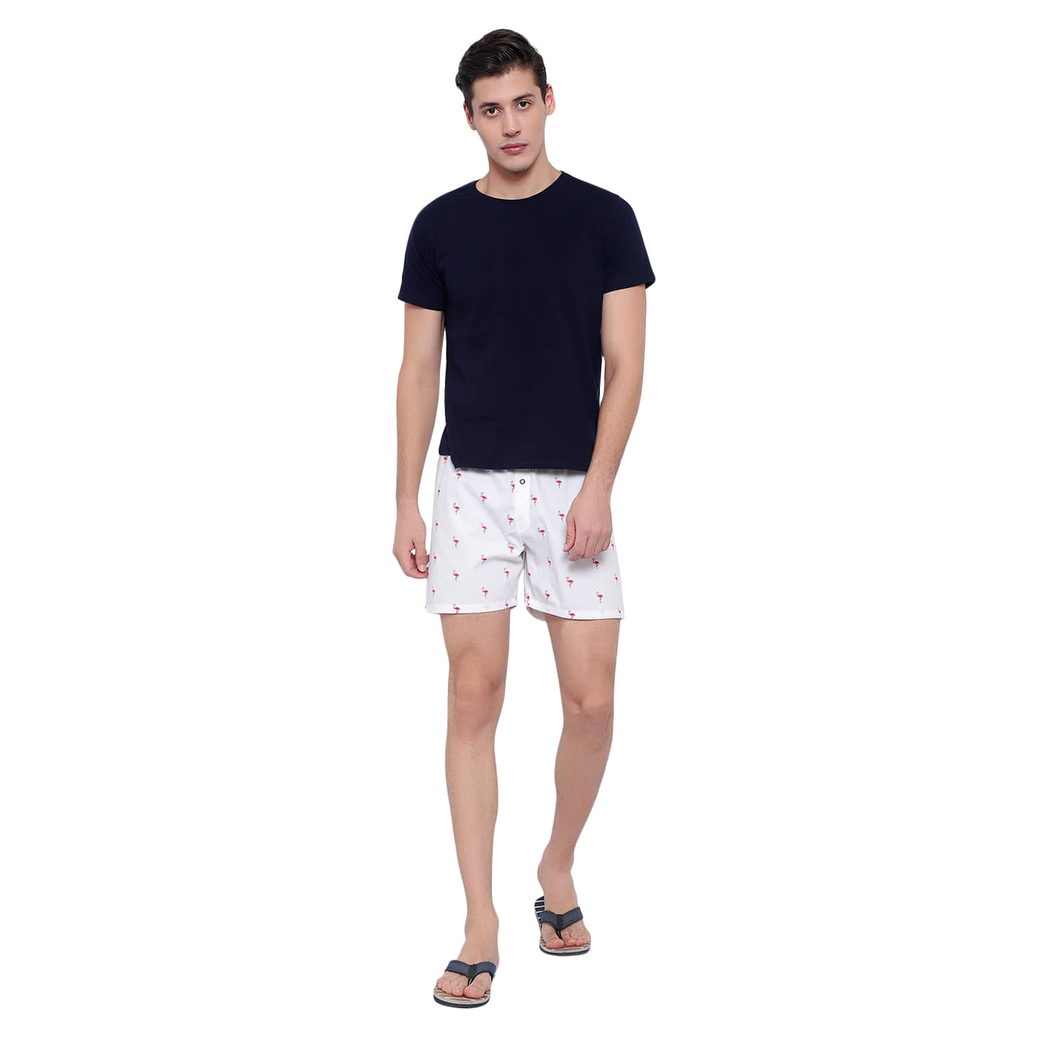 Flamboyant White Cotton Blend Men's Shorts ( Pack of 1 ) - Shorts | Buy online on ZillyBuy