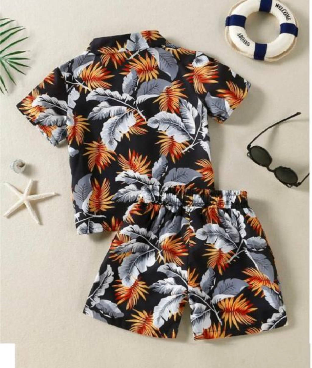     			HARPITA Pack of 1 Baby Boys Cotton Blend Shirt & Shorts Set ( Black )