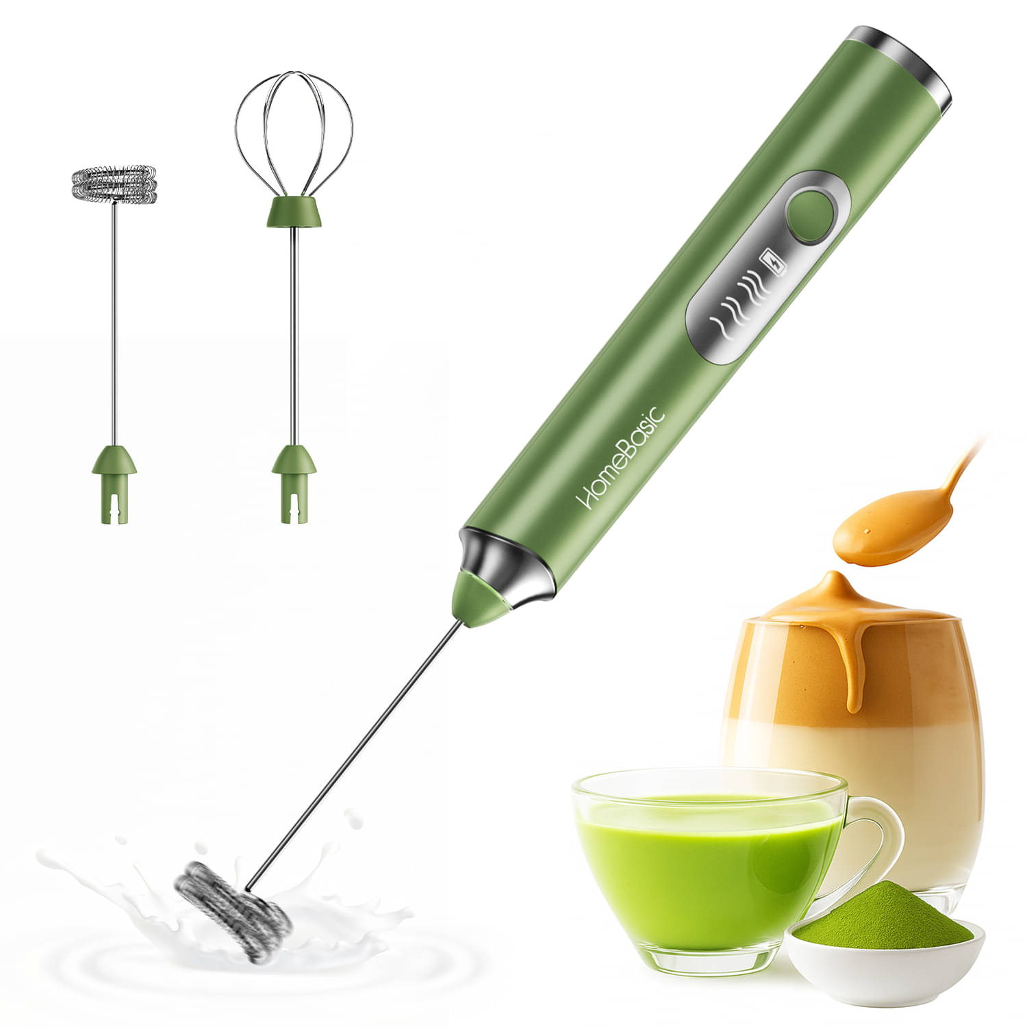     			HOMEBASICS Green HB-M20 100 Hand Blender Electric Whisker