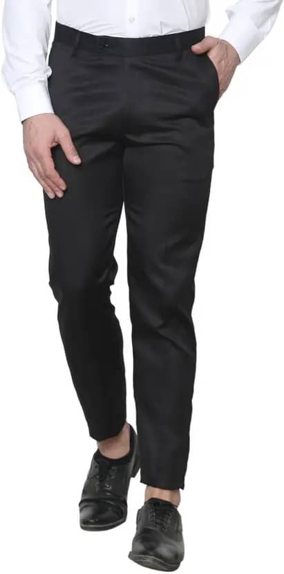     			Haul Chic Slim Flat Men's Formal Trouser - Black ( Pack of 1 )