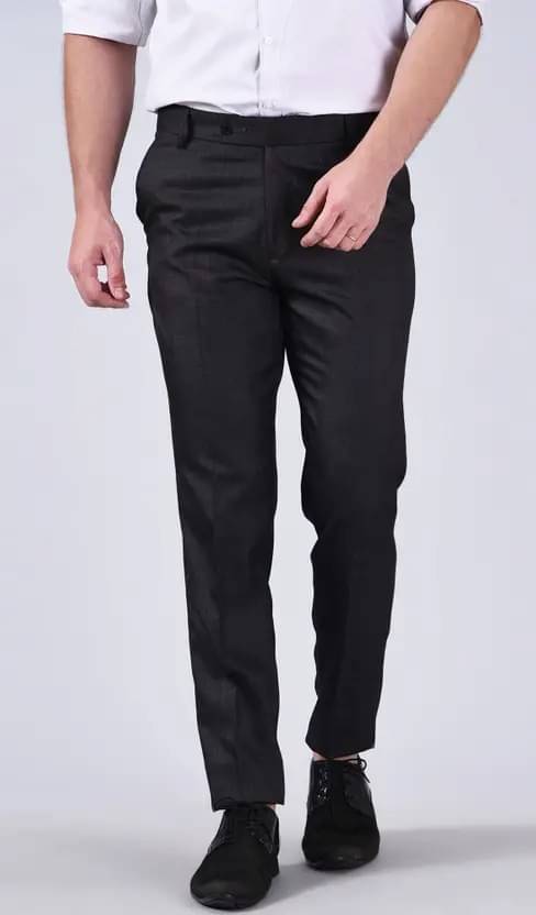     			Haul Chic Slim Flat Men's Formal Trouser - Black ( Pack of 1 )
