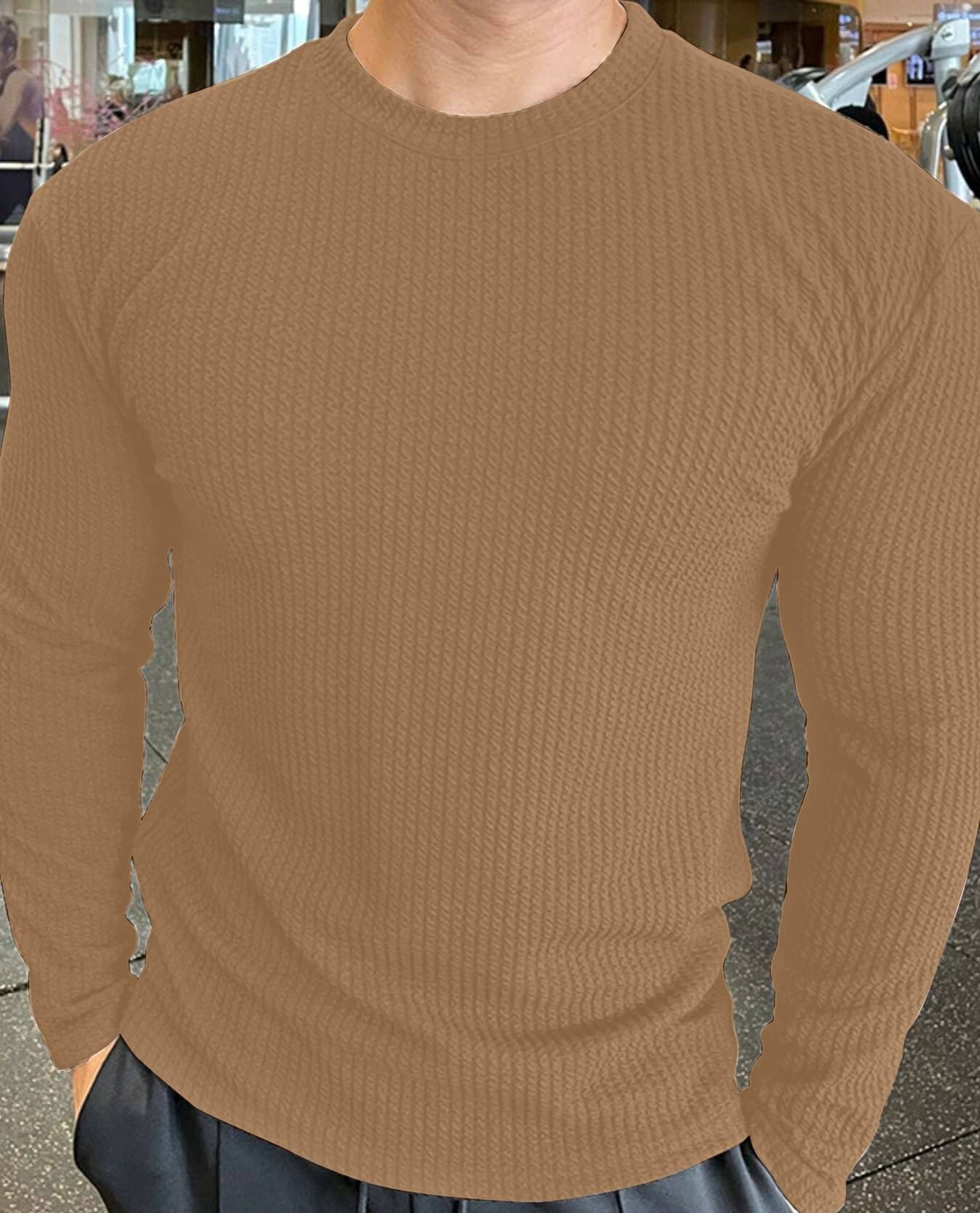     			KAJARU Men Polyester Regular Fit Self Design T-Shirt ( Cream )