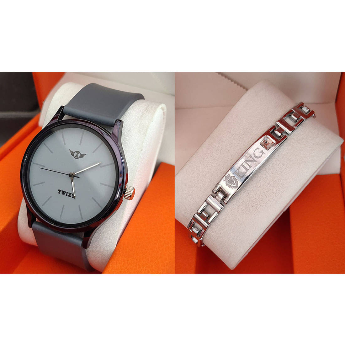     			MARKRIN Light Grey Silicon Analog Men's Watch