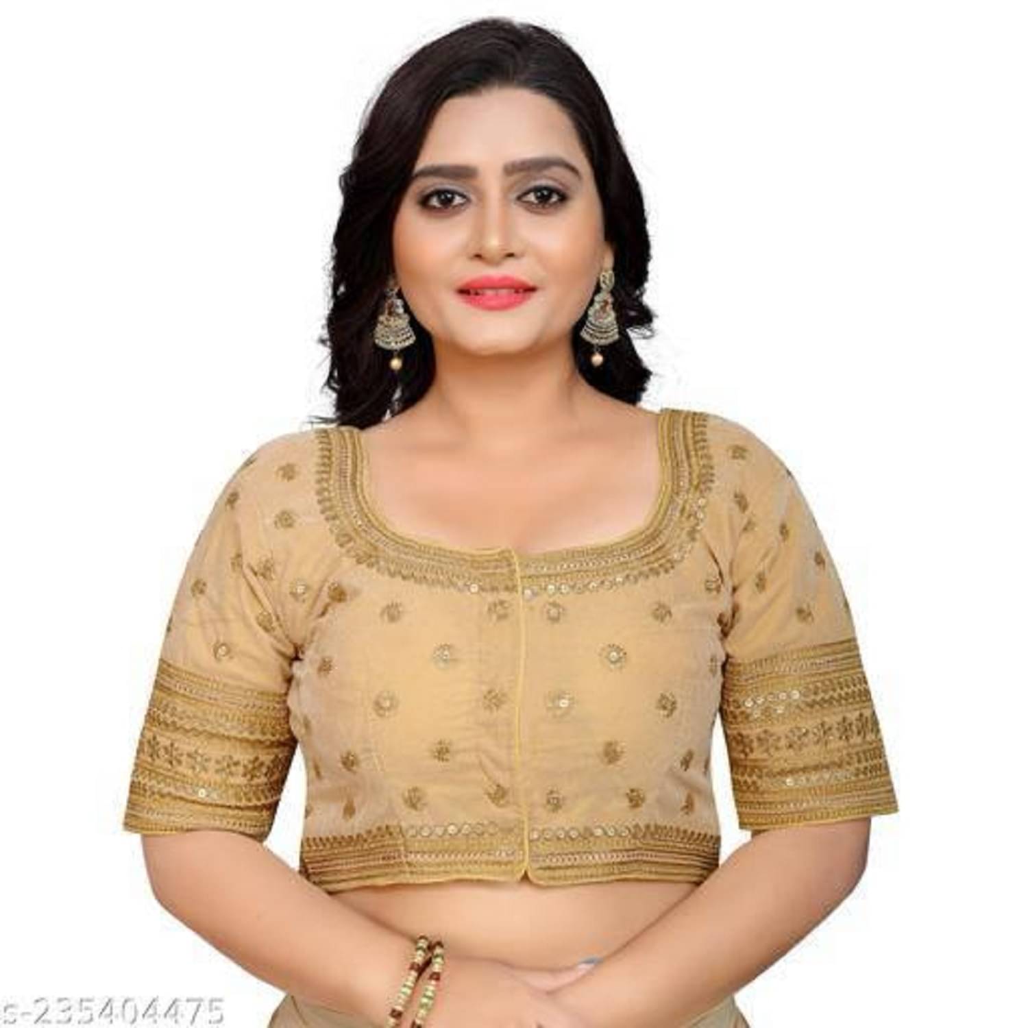 Modern Mughals Gold Readymade with Pad Velvet Women's Blouse ( Pack of 1 ) Modern Mughals Gold Readymade with Pad Velvet Women's Blouse ( Pack of 1 )