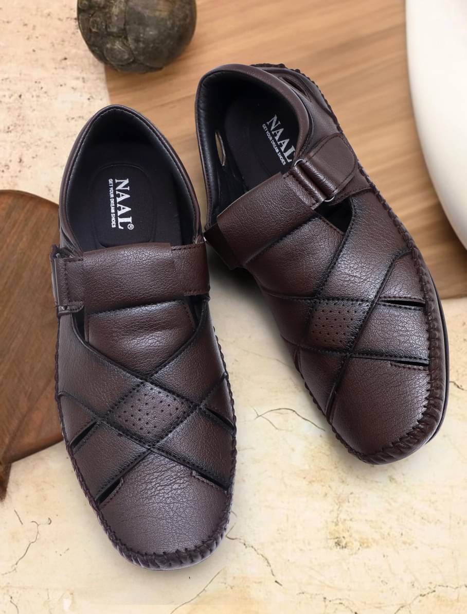     			NAAL - Brown Men's Sandals