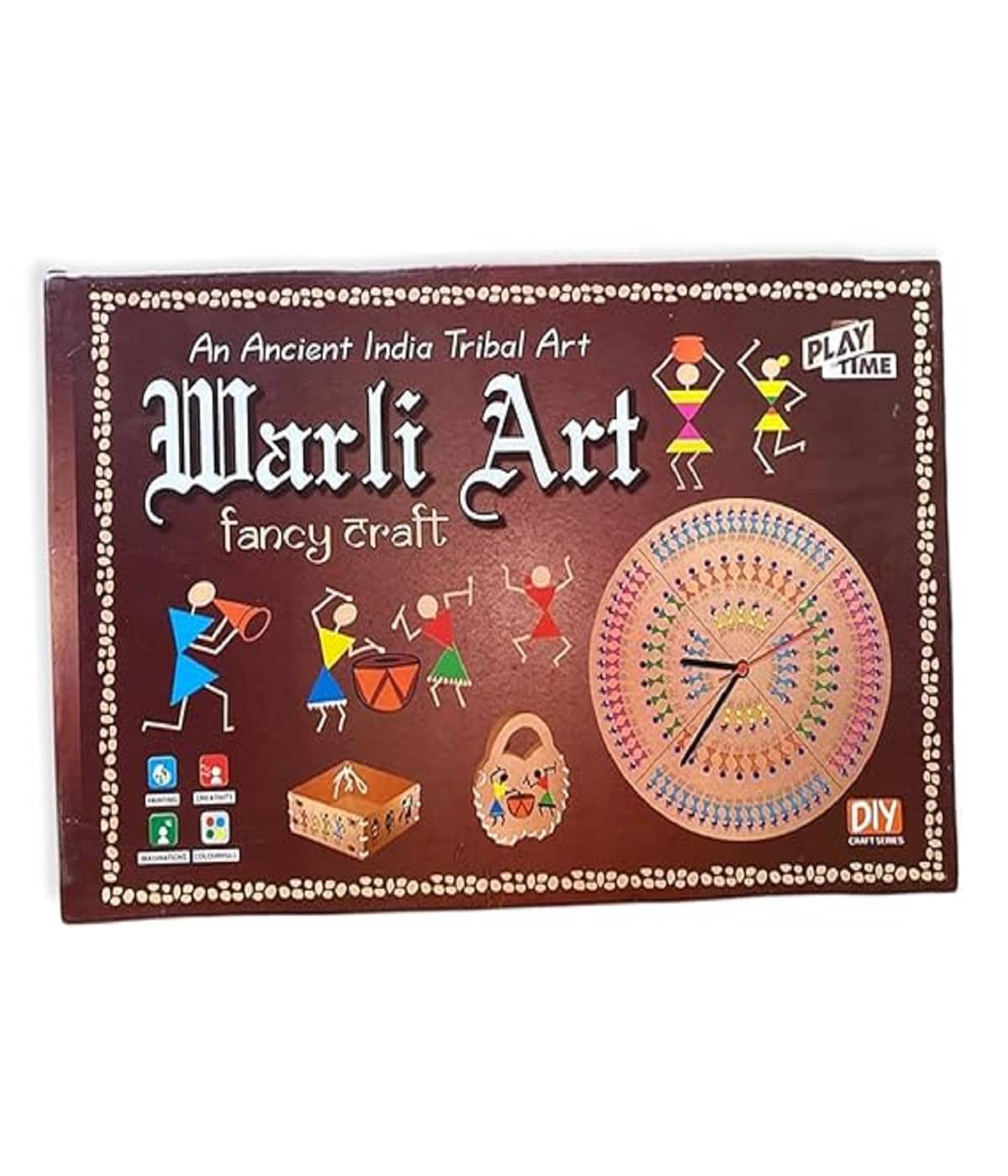     			OLIFIN Warli Fancy Craft Kit, Creativity Artwork for Child, Ancient Tribal Art Tool for Children, Toys for Kids, Birthday Gift, Creative Toy Set, DIY Activity Game. (Warli Art) Pack of 1