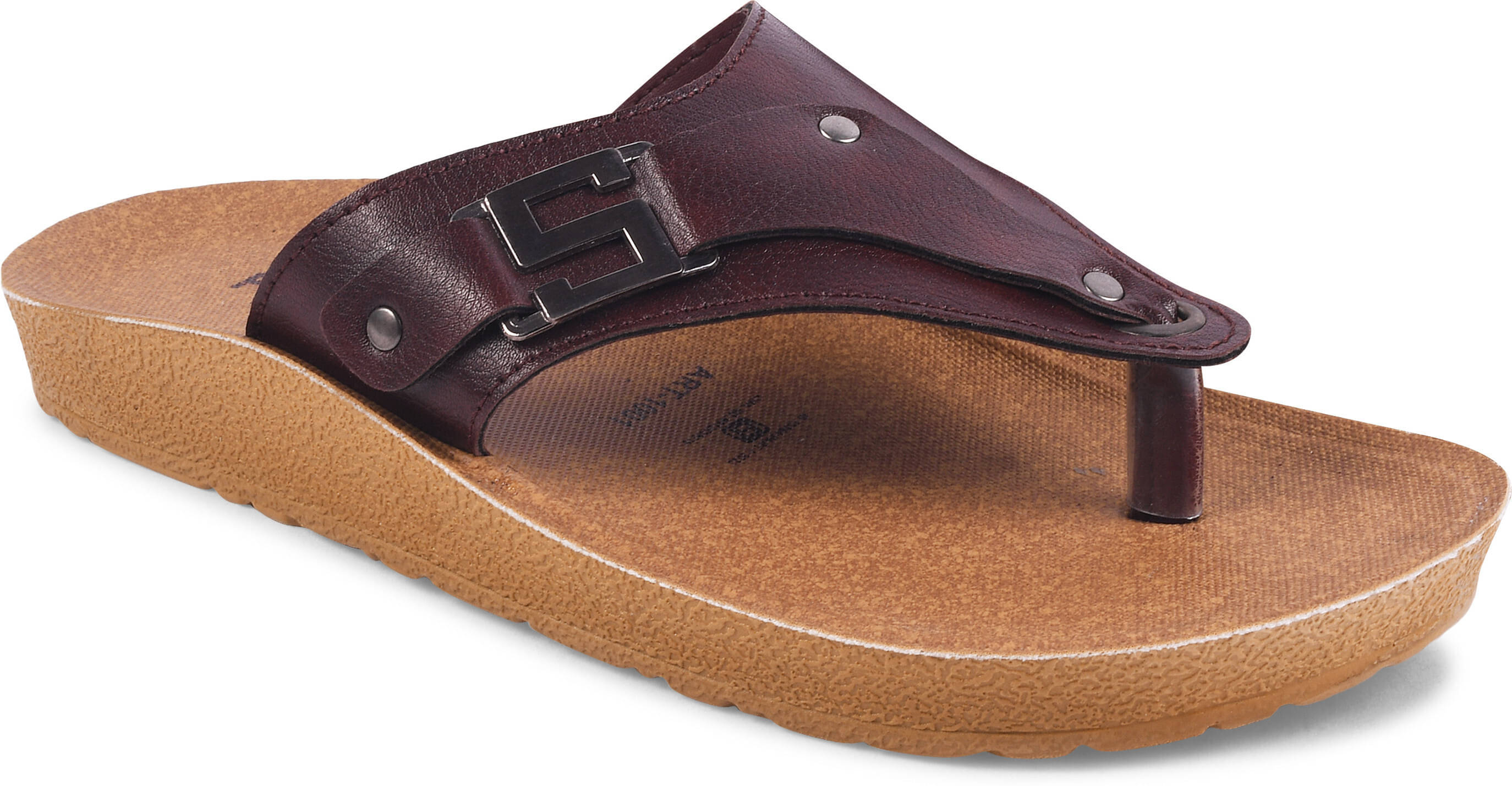    			PUPINE Brown Men's Thong Flip Flop