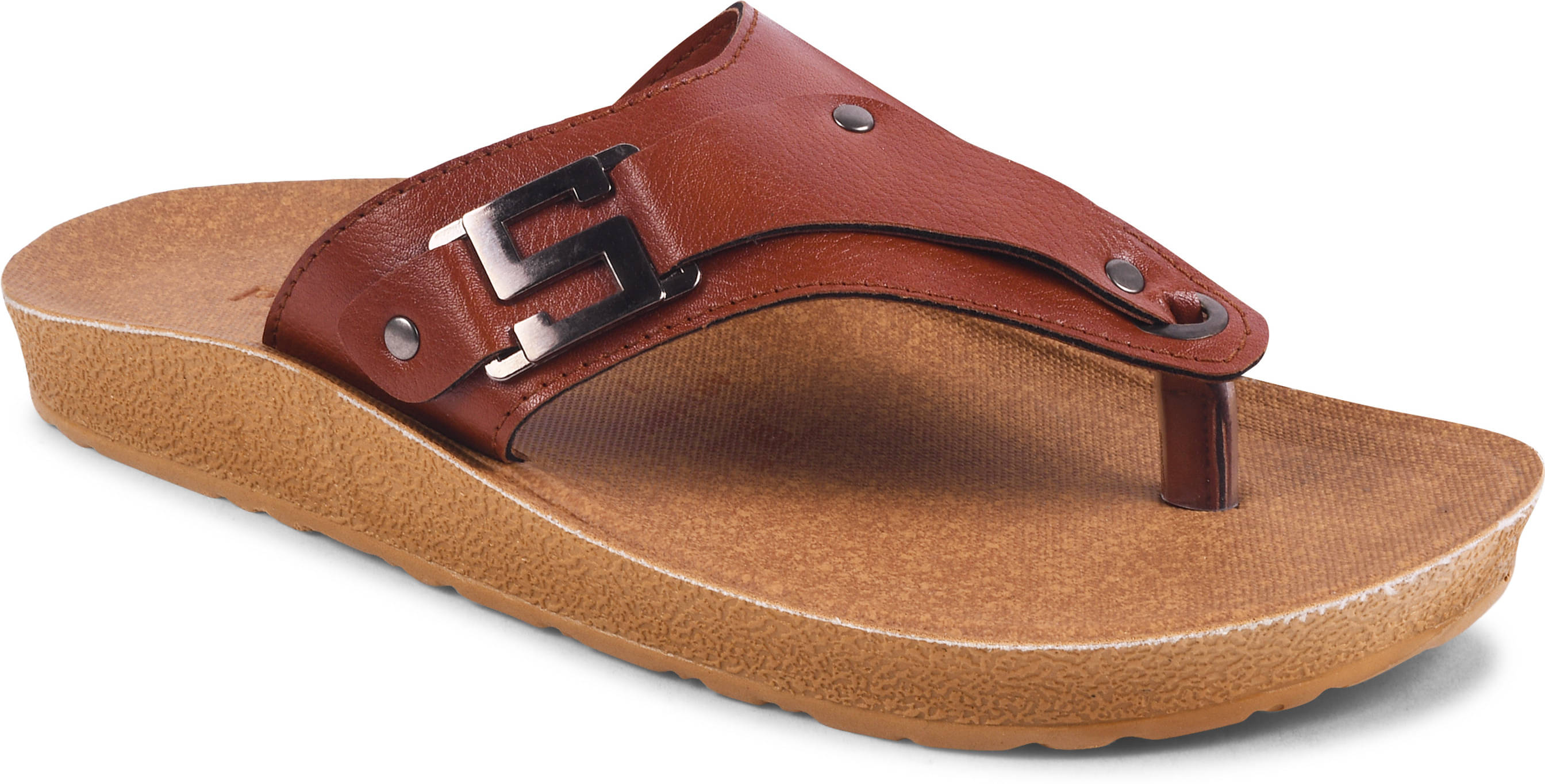     			PUPINE Tan Men's Thong Flip Flop