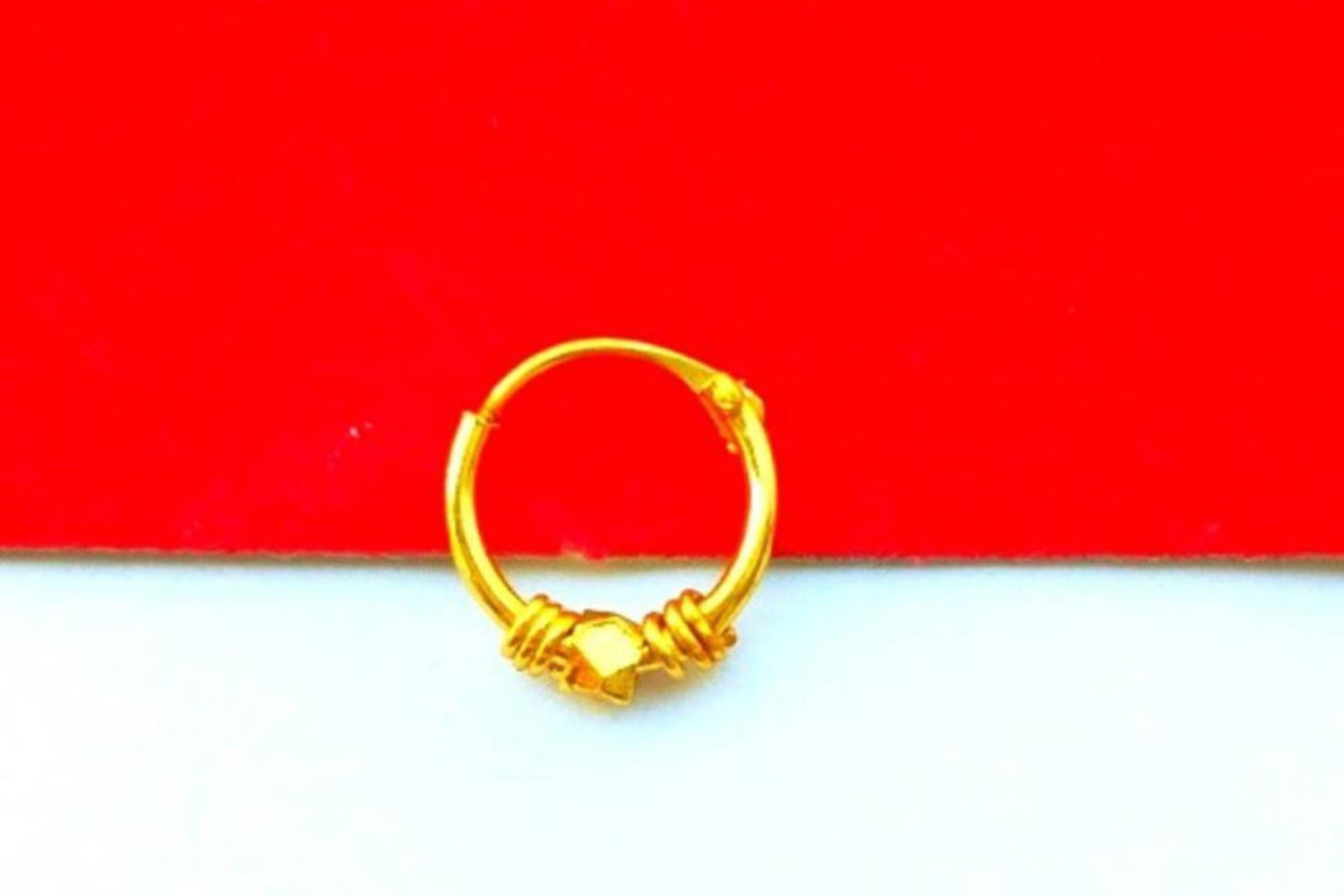 RENU CREATION Beads Gold-plated Plated Metal, Alloy, Brass, Tungsten Nose Ring RENU CREATION Beads Gold-plated Plated Metal, Alloy, Brass, Tungsten Nose Ring