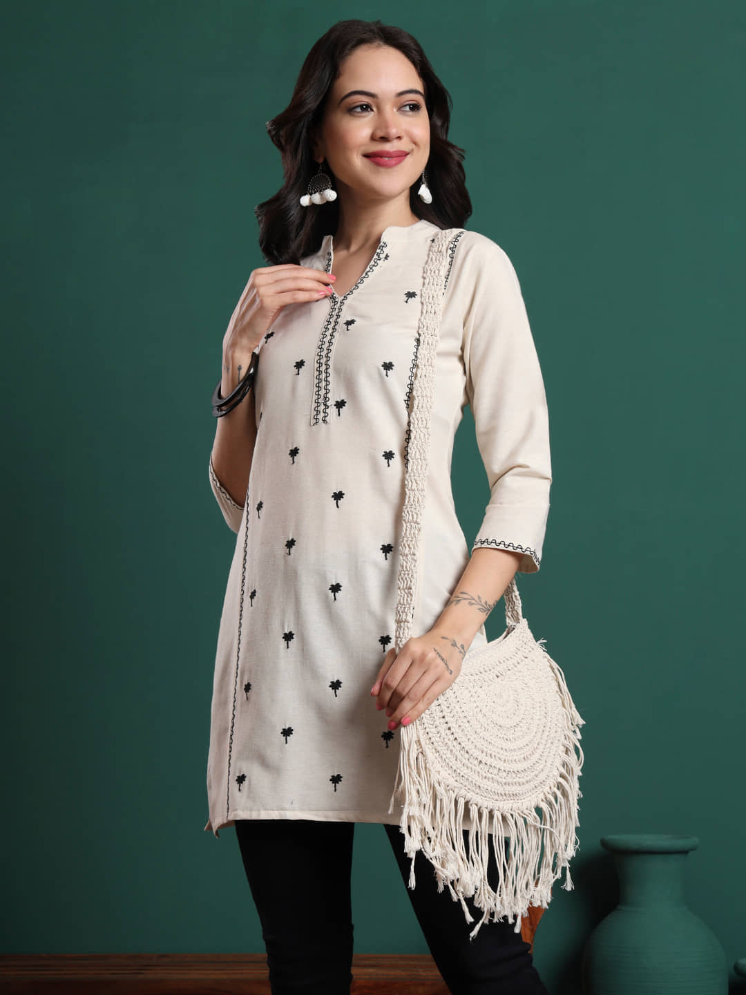 Royal Export Women Cotton Printed Straight Kurti ( White ) - Kurtis, Tunics | Buy online on ZillyBuy