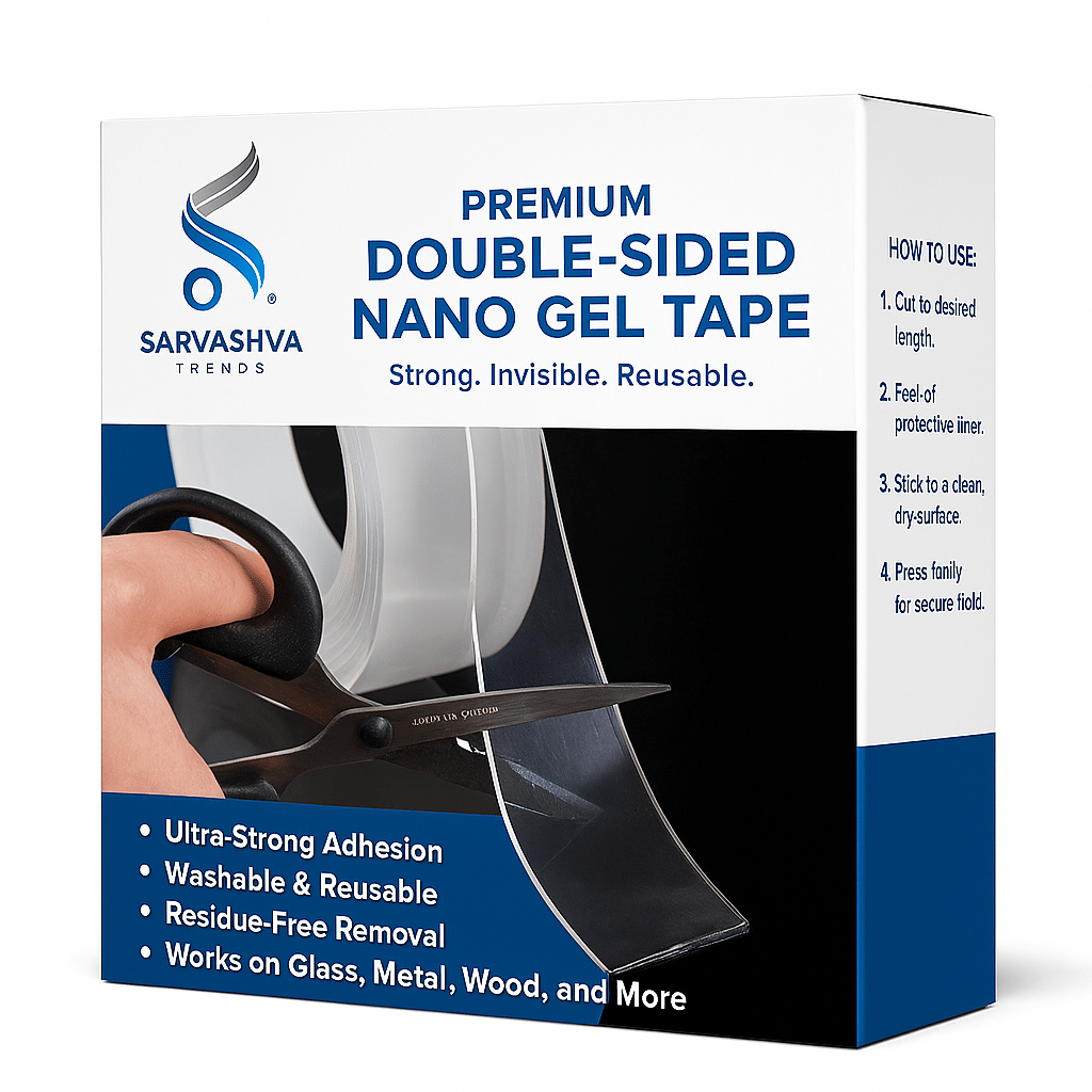     			SARVASHVA TRENDS Transparent Double Sided Nano Tape ( Pack of 1 )