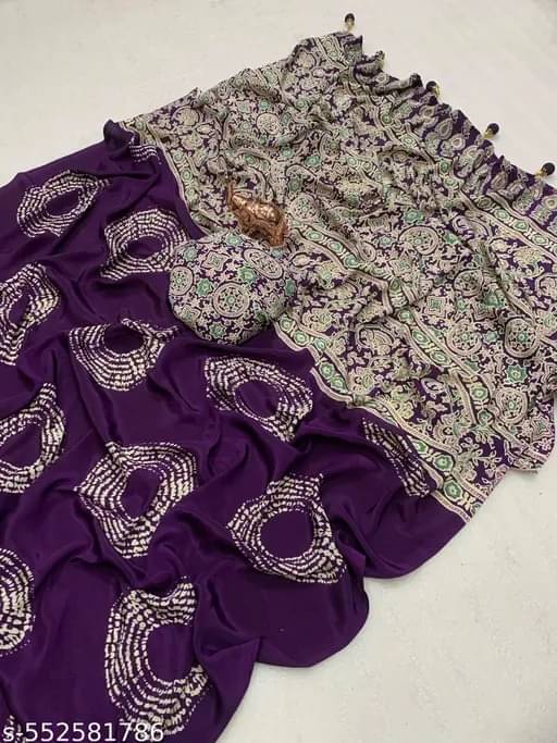     			SHIRODHARI Silk Embroidered Sambalpuri Saree With Unstitched Blouse Piece ( Purple )