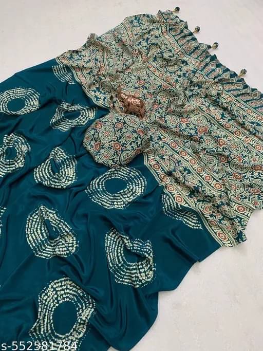 SHIRODHARI Silk Embroidered Sambalpuri Saree With Unstitched Blouse Piece ( Teal ) SHIRODHARI Silk Embroidered Sambalpuri Saree With Unstitched Blouse Piece ( Teal )