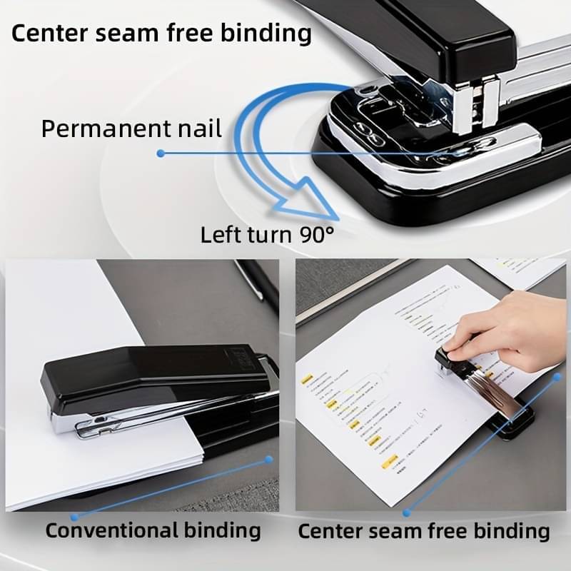    			SHOPONIL 360 Degree Rotating Stapler School Desktop Stapler Portable Standard Staplers for Paper Binding School Office Accessories, Desktop Stapler With Staples Chisel, 25 Paper Sheet Capacity
