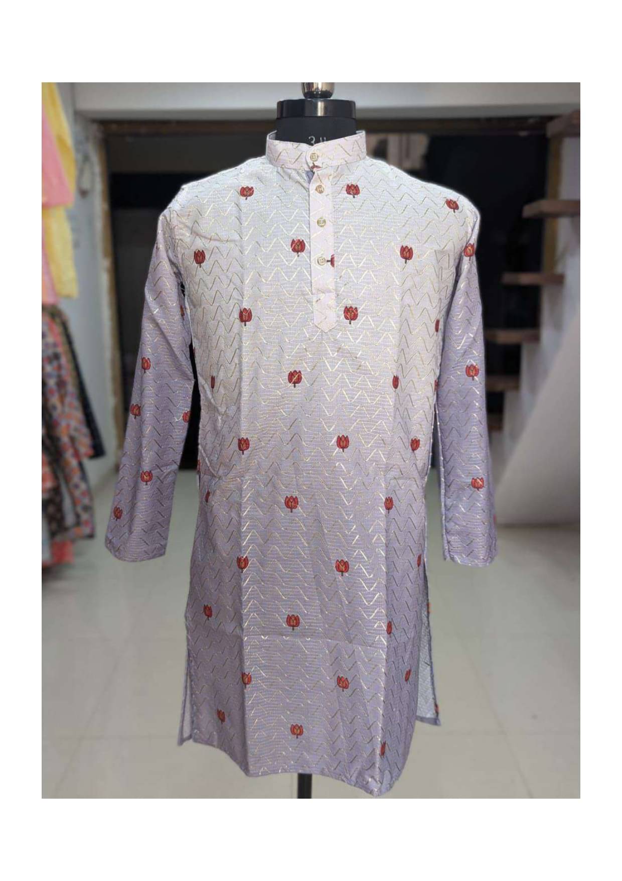 Shree Ganesh Creation Light Blue Cotton Blend Men's Regular Kurta ( Pack of 1 ) Shree Ganesh Creation Light Blue Cotton Blend Men's Regular Kurta ( Pack of 1 )