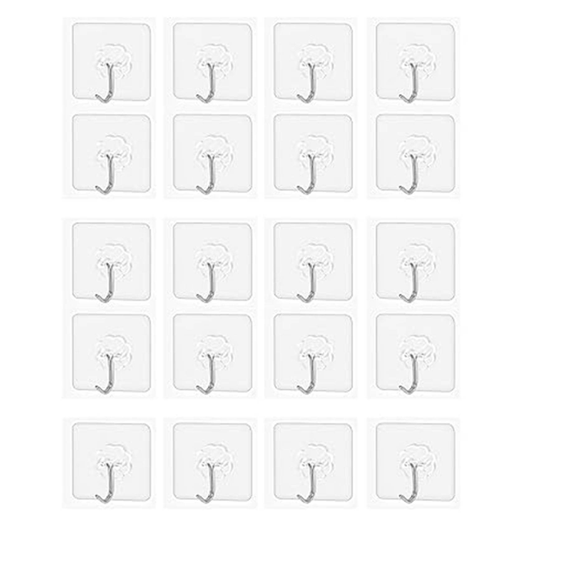 THRIFTKART - 30PC Waterproof Stick On Adhesive Stronger Plastic Wall Hooks Hangers ( Pack Of 30 ) THRIFTKART - 30PC Waterproof Stick On Adhesive Stronger Plastic Wall Hooks Hangers ( Pack Of 30 )