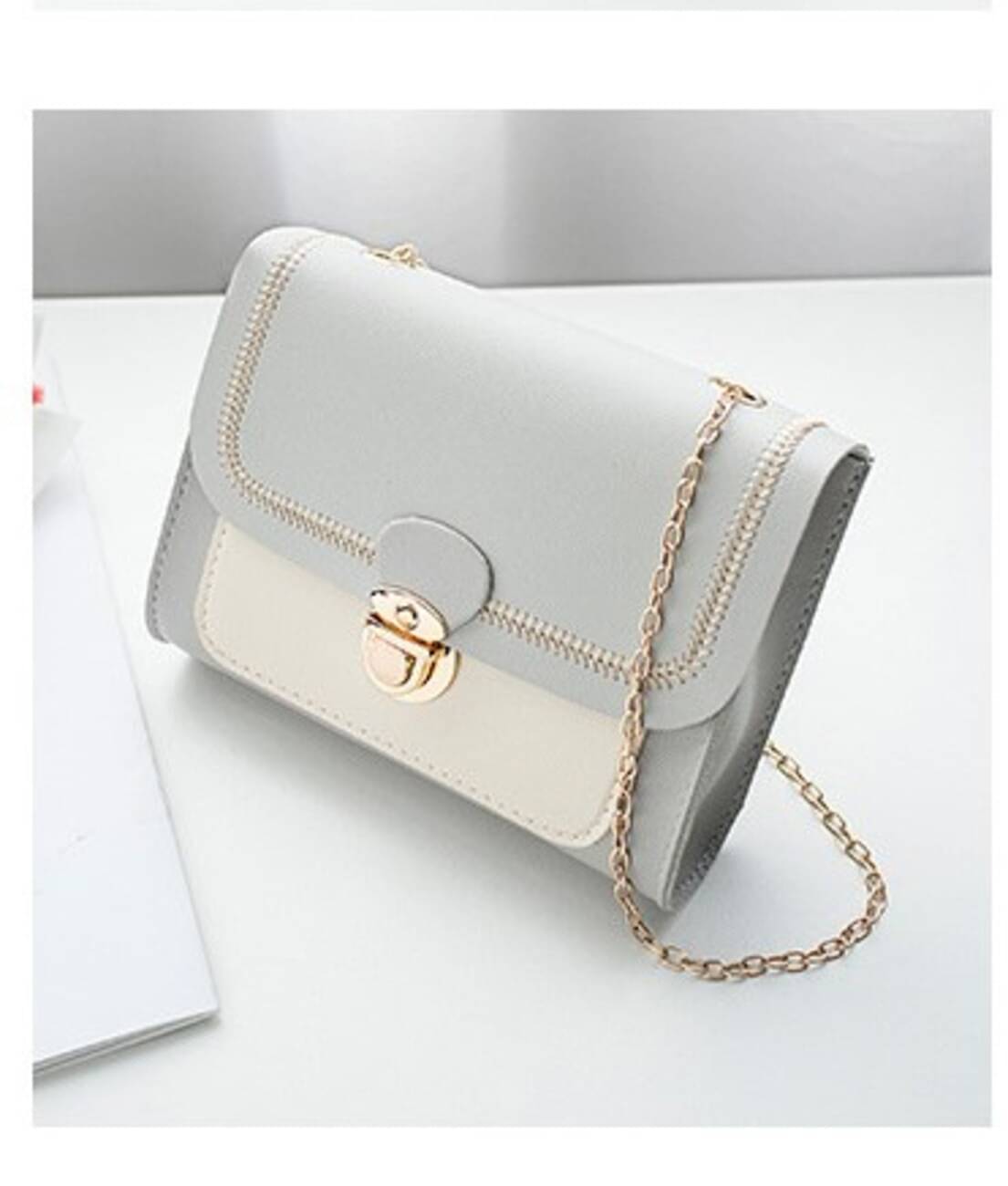     			gufrina Sling Bag PU Set of 1 ( Light Grey )