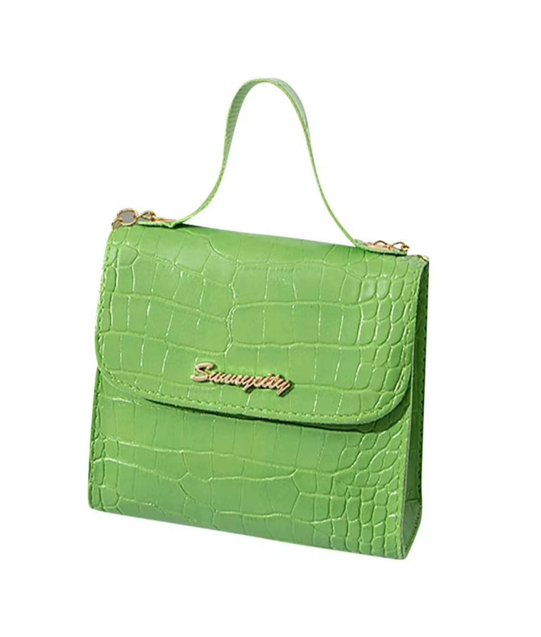     			gufrina Sling Bag PU Set of 1 ( Green )