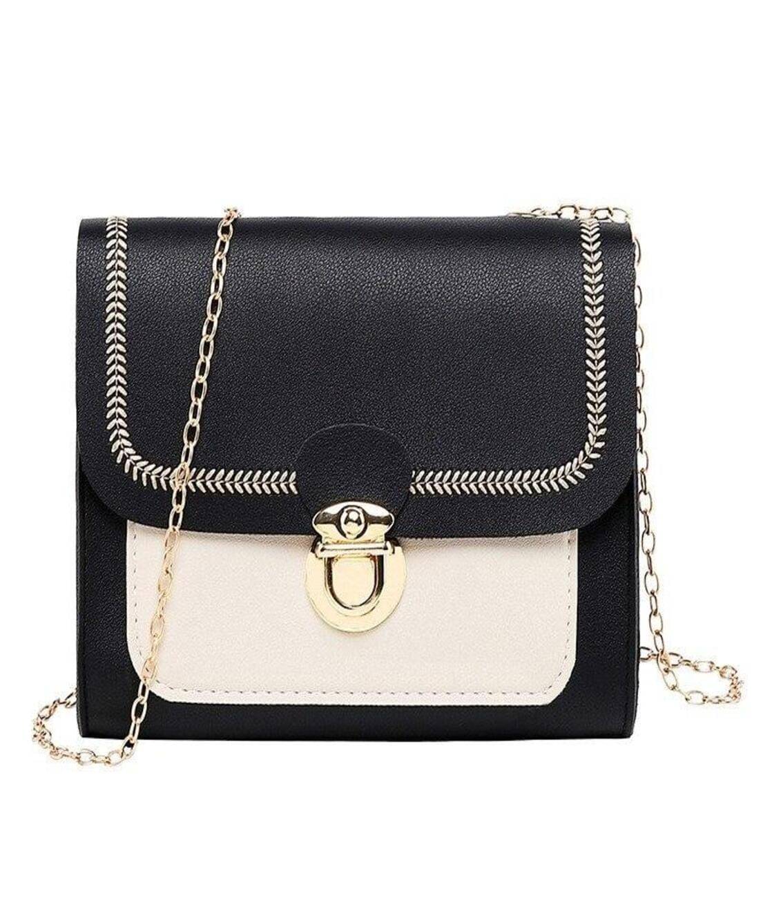     			gufrina Sling Bag PU Set of 1 ( Black )