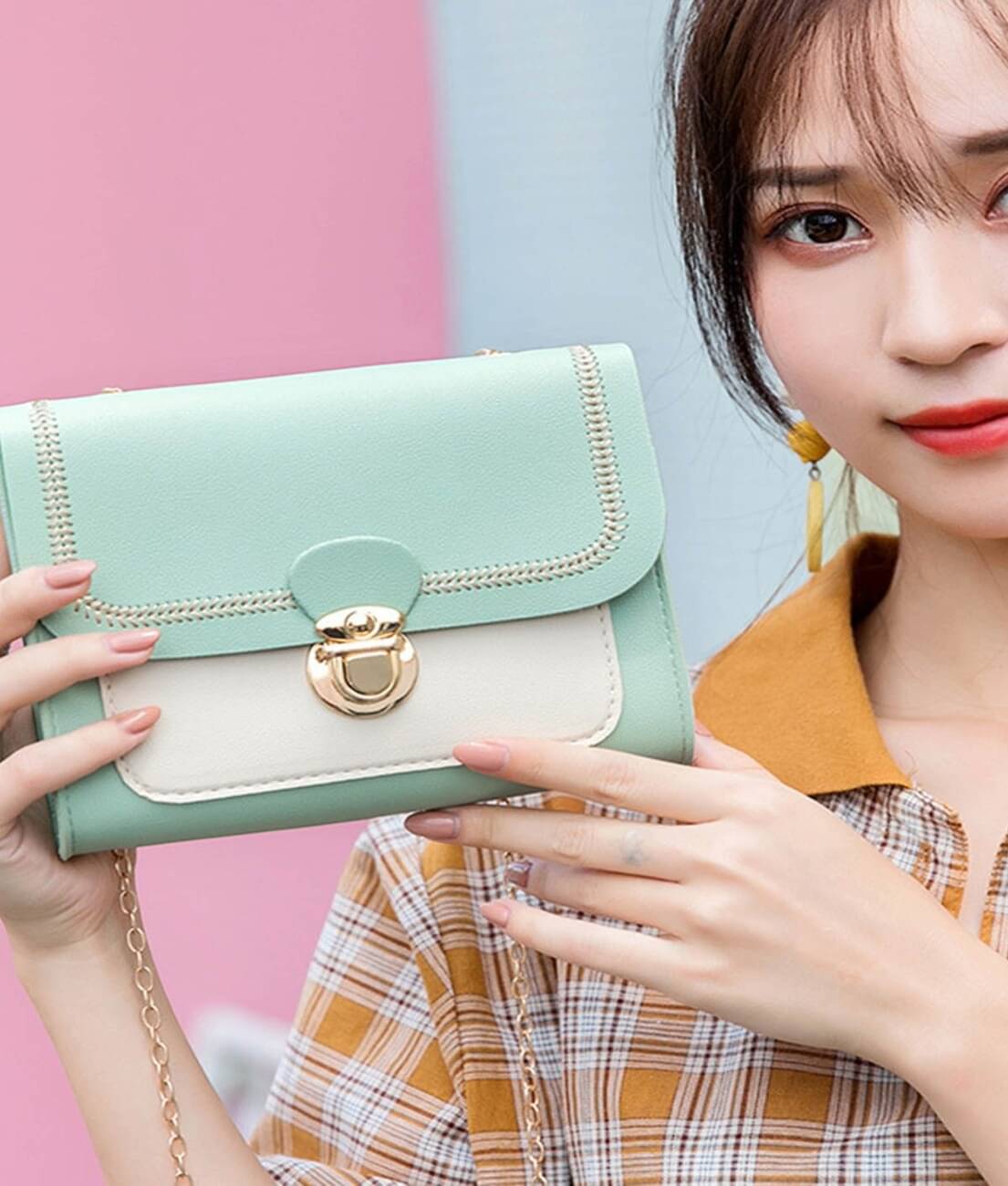     			gufrina Sling Bag PU Set of 1 ( Green )