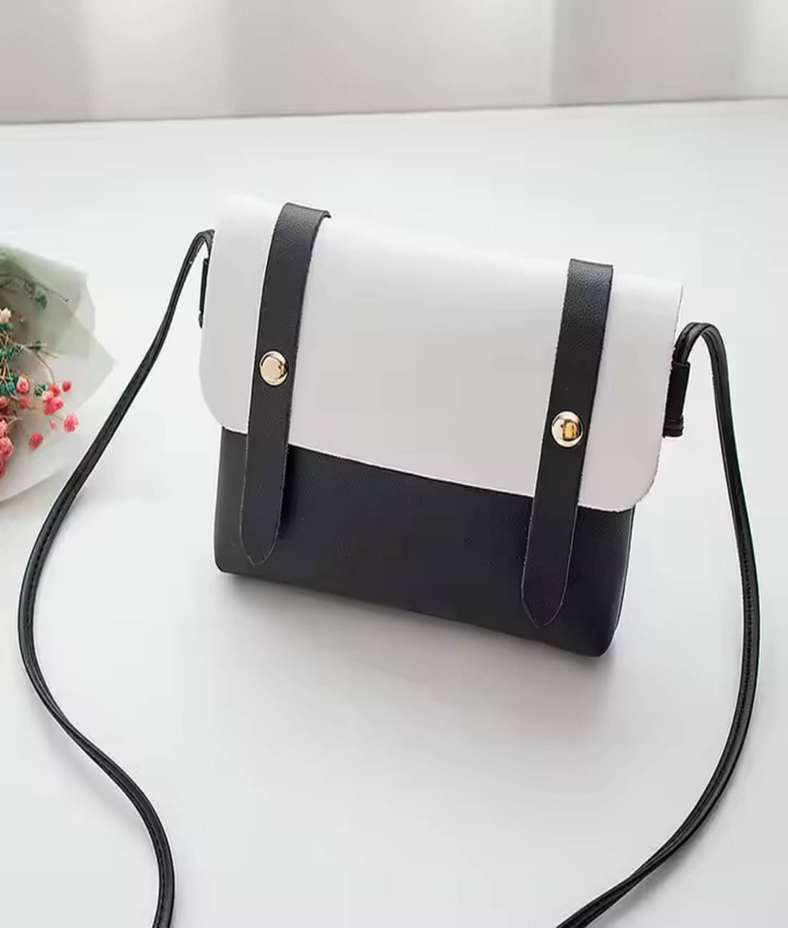     			gufrina Sling Bag PU Set of 1 ( Black )