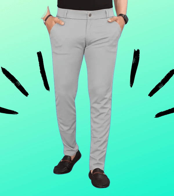     			ikigai Slim Pleated Men's Chinos - Grey ( Pack of 1 )
