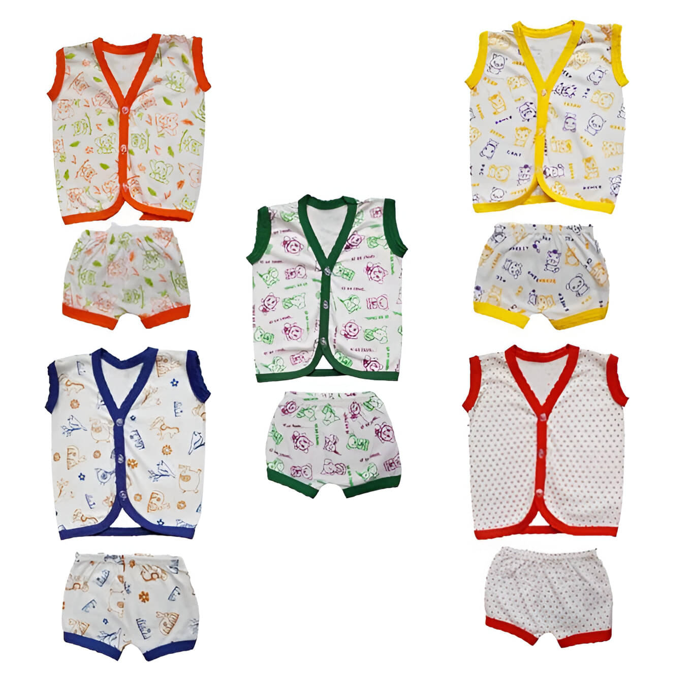     			kaseera Pack of 5 Baby Girls Cotton Shirt & Skirts ( Multicolor )