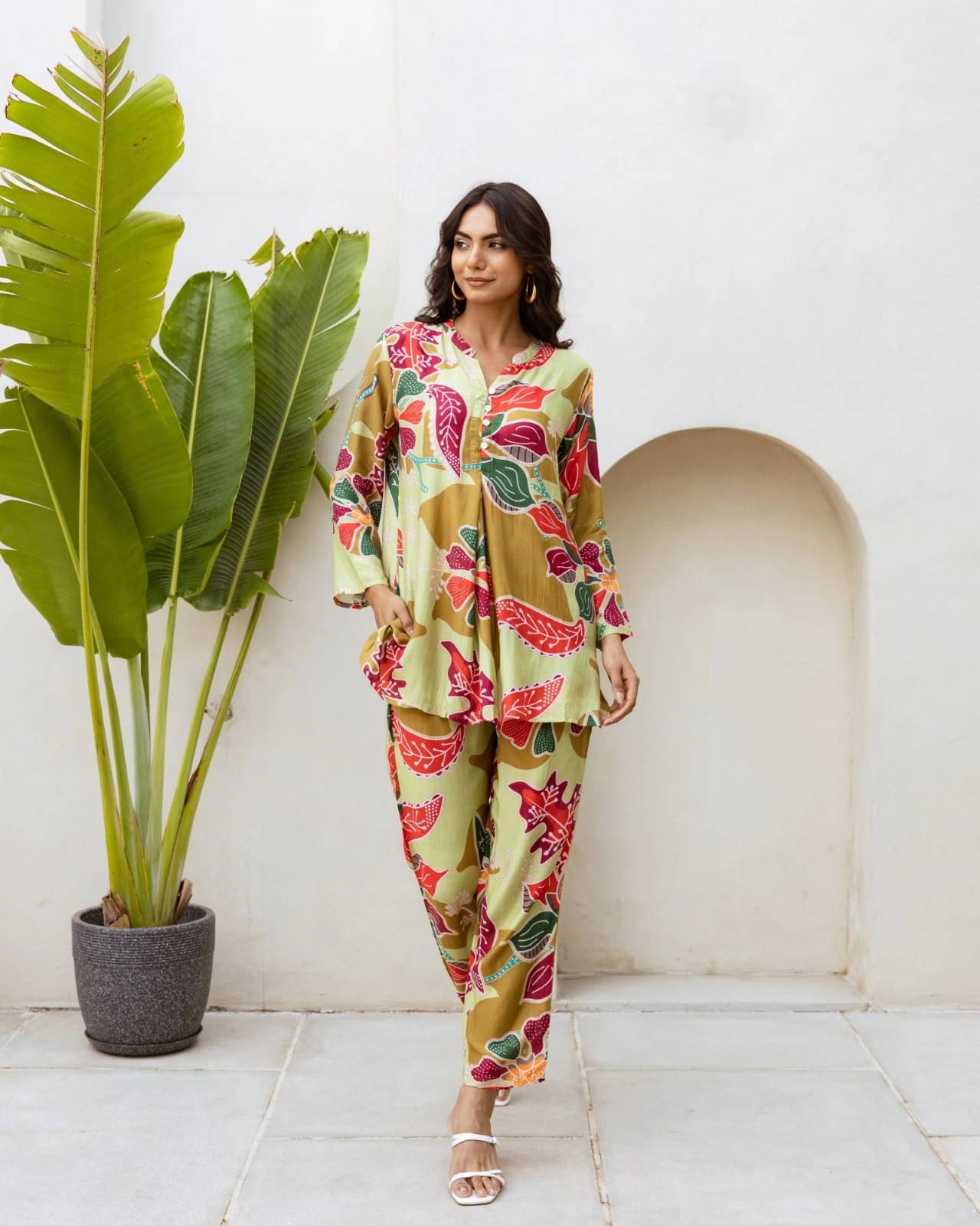     			shree creation Women Printed Tunic With Trousers Co-Ord Set ( Multicolor )