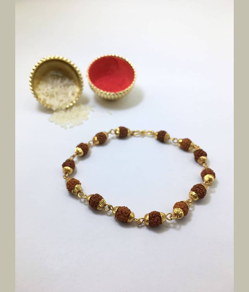 thriftkart Rudraksha Rakhi Multicolour Rudraksha Bracelet Rakhi For Men/Boys Pack of 1 - Bangles & Bracelets | Buy online on ZillyBuy