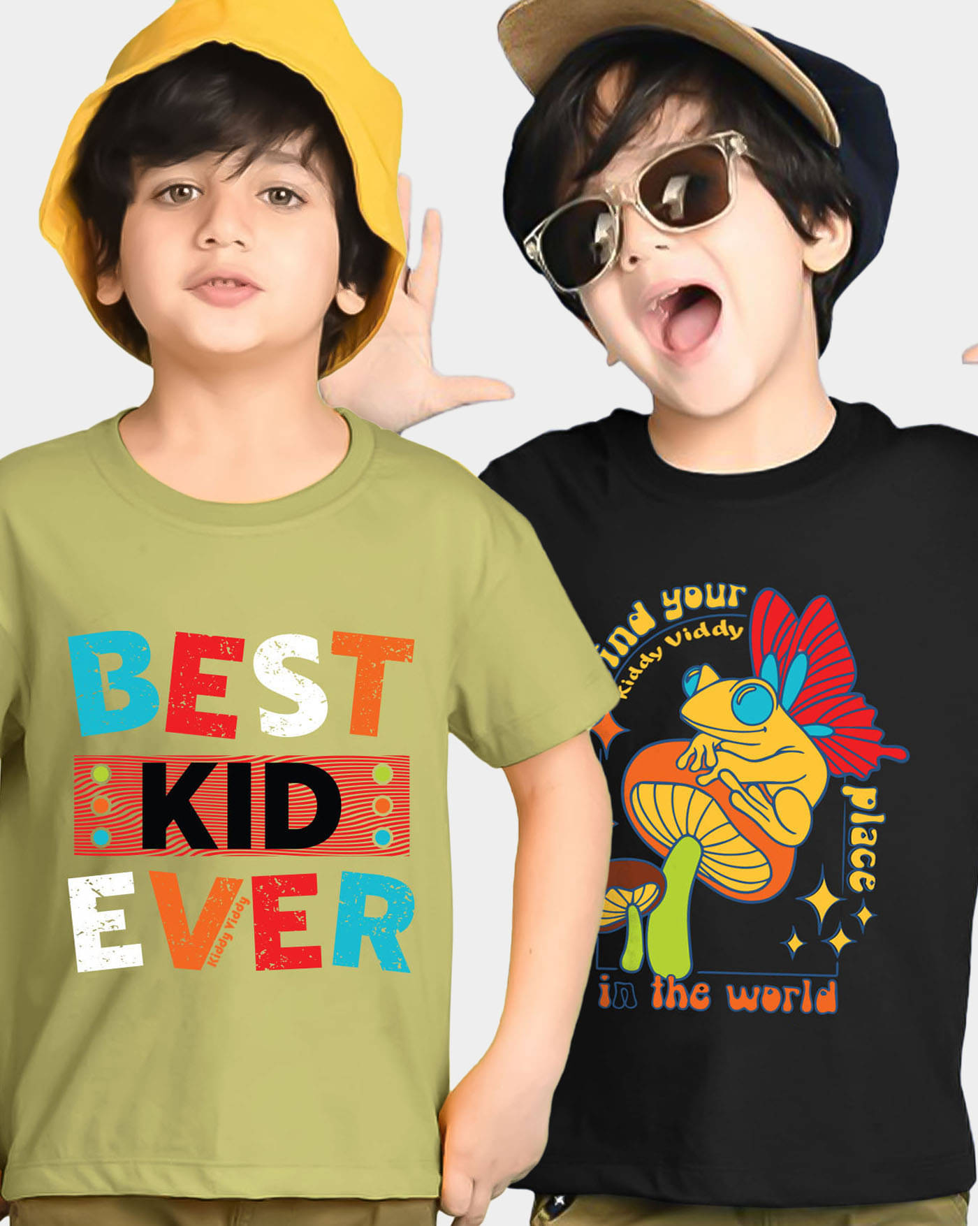     			AUSK Pack of 2 Boys Cotton Blend T-Shirt ( Green )