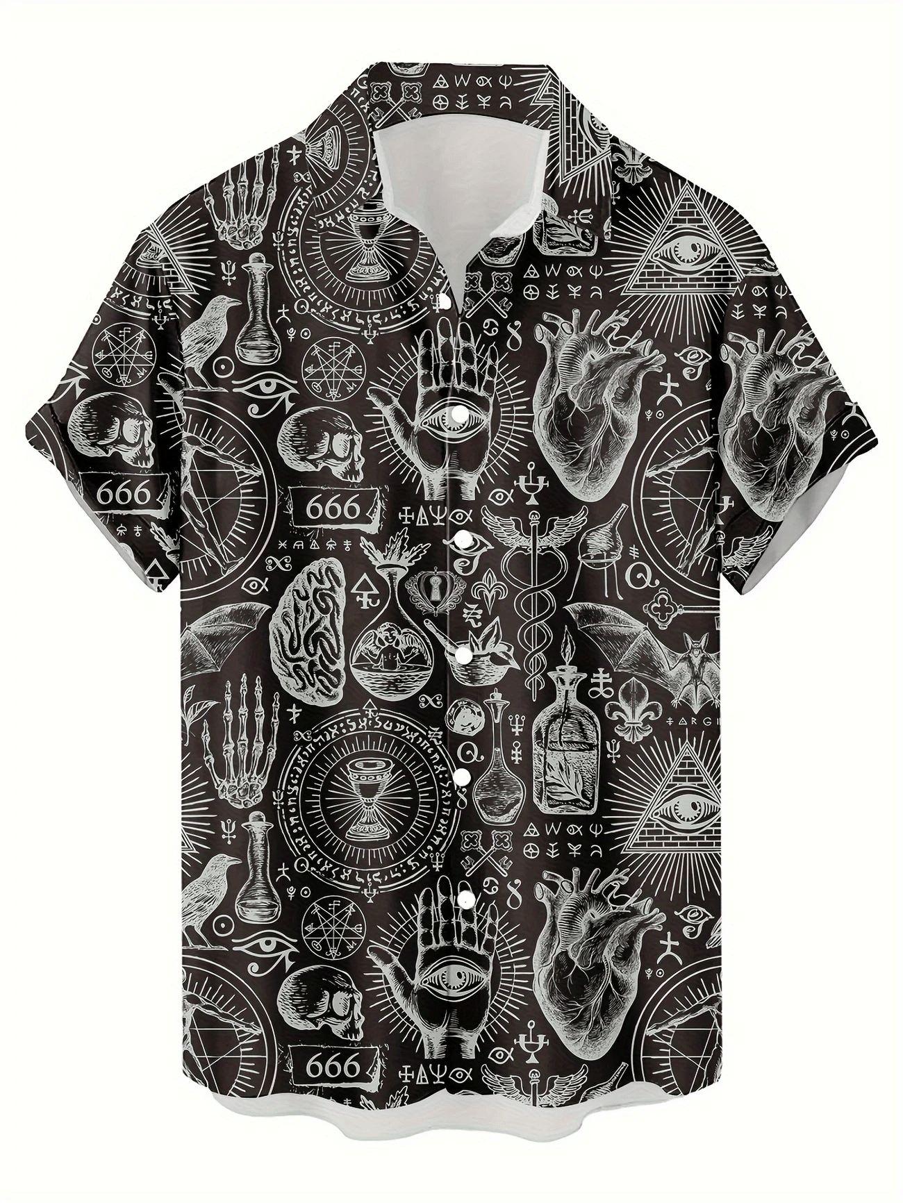 AYARTH Rayon Regular Fit Printed Half Sleeves Men's Casual Shirt - Black ( Pack of 1 ) AYARTH Rayon Regular Fit Printed Half Sleeves Men's Casual Shirt - Black ( Pack of 1 )