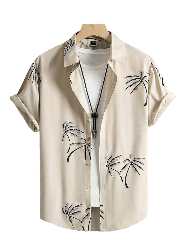     			AYARTH Rayon Regular Fit Printed Half Sleeves Men's Casual Shirt - Beige ( Pack of 1 )